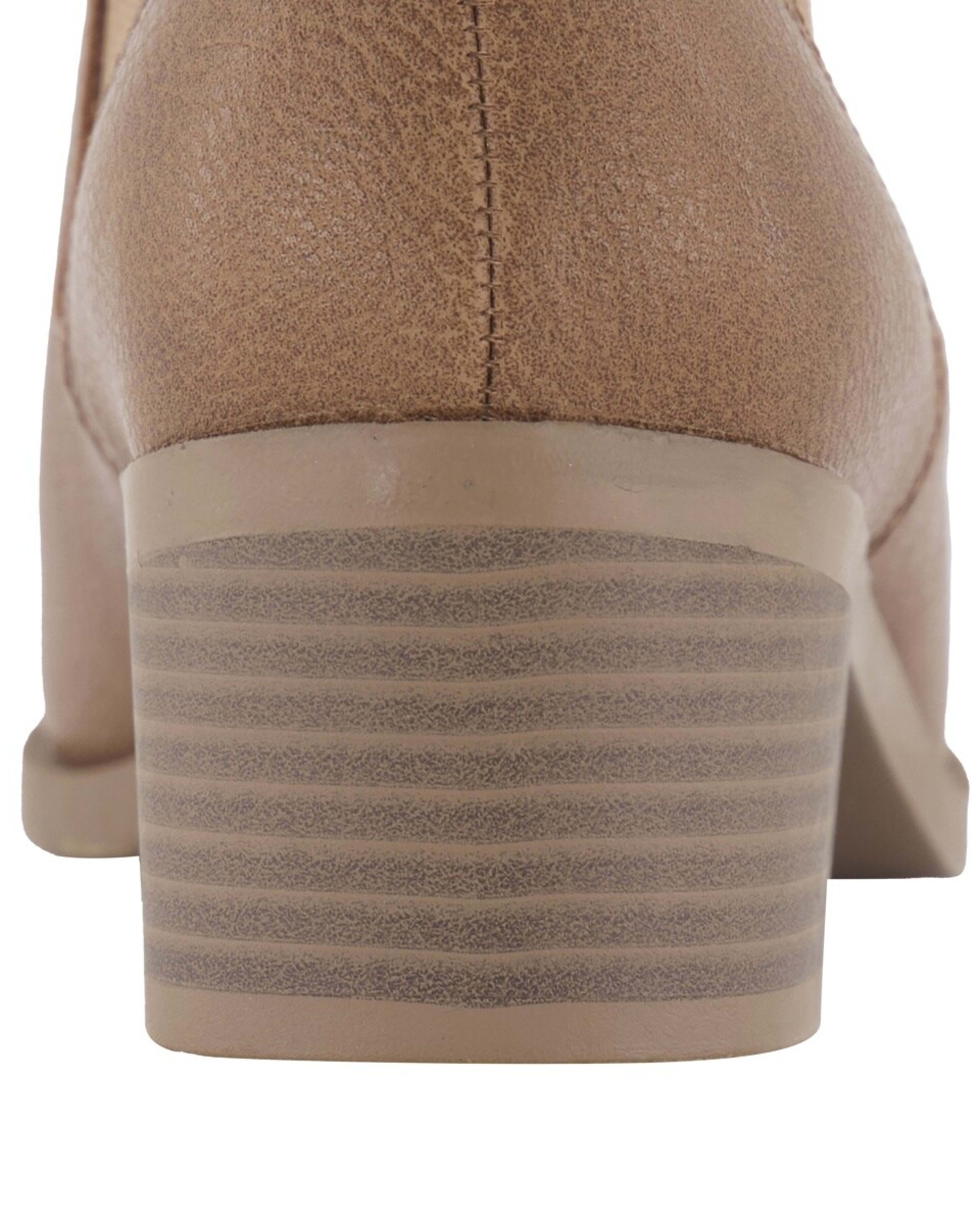3 Mid Block Heel Boots Chestnut, 3 of 4