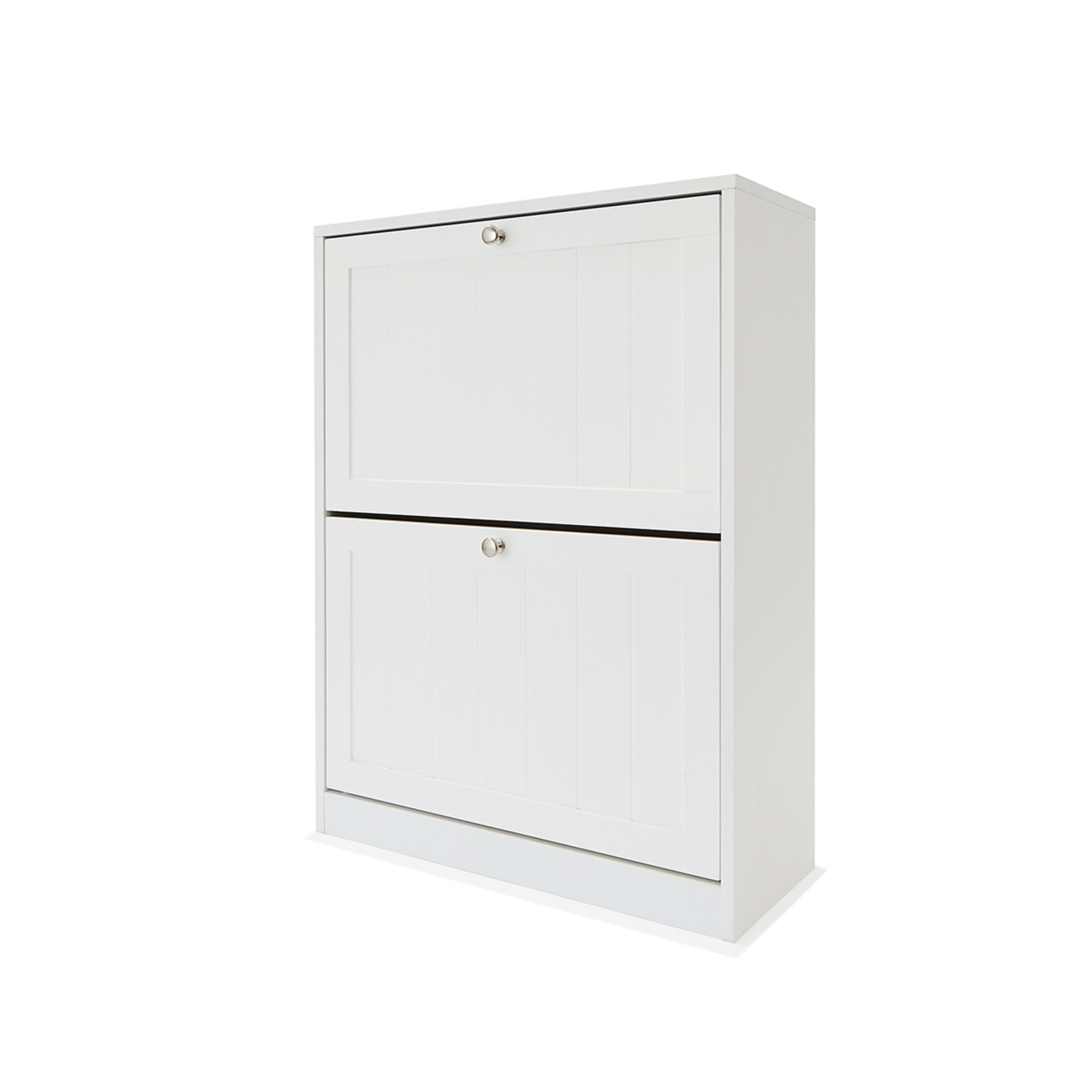 7 2 Tier Panelled Shoe Cabinet, 7 of 10