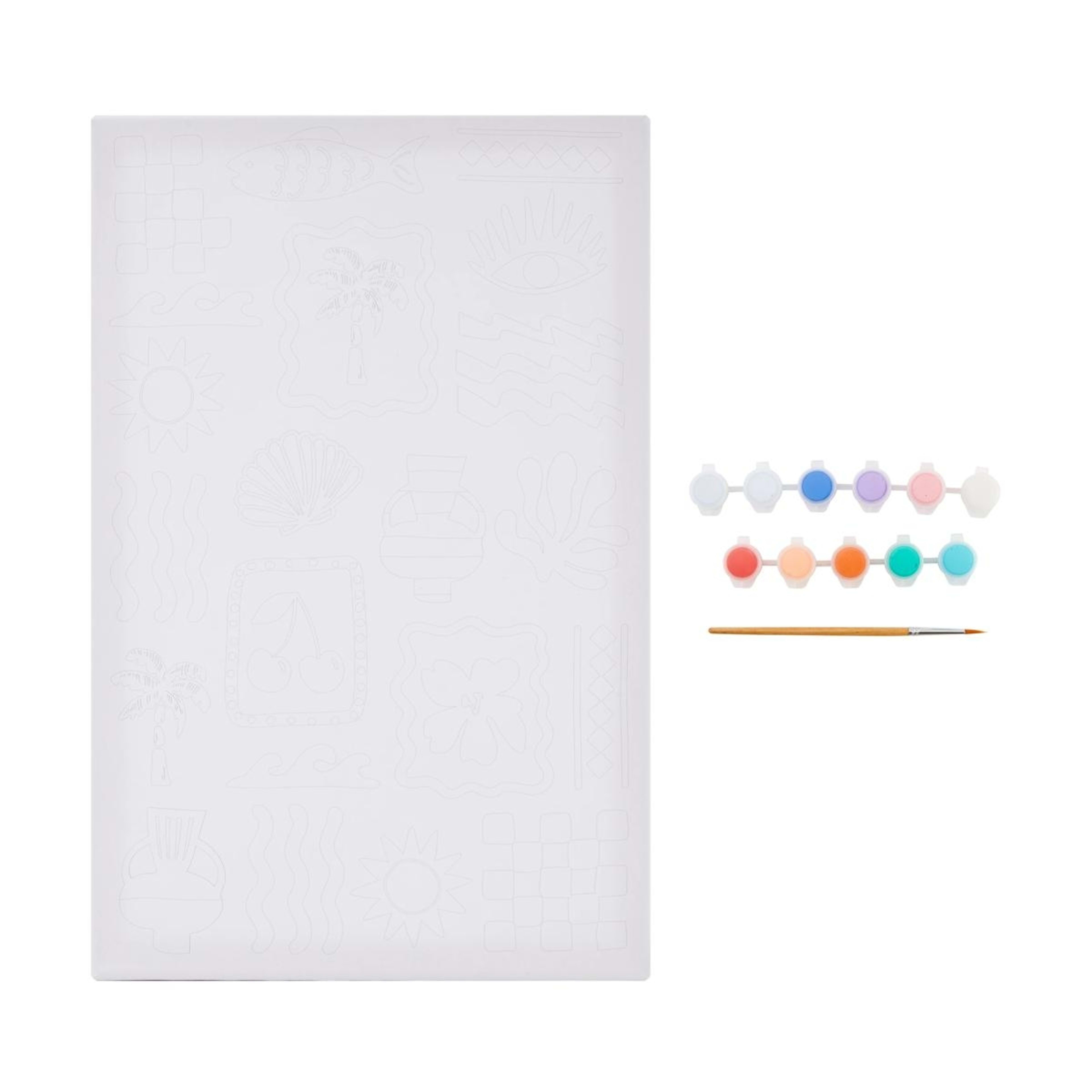 2 DIY Paint Your Own Canvas Art Kit - Mediterranean, 2 of 4