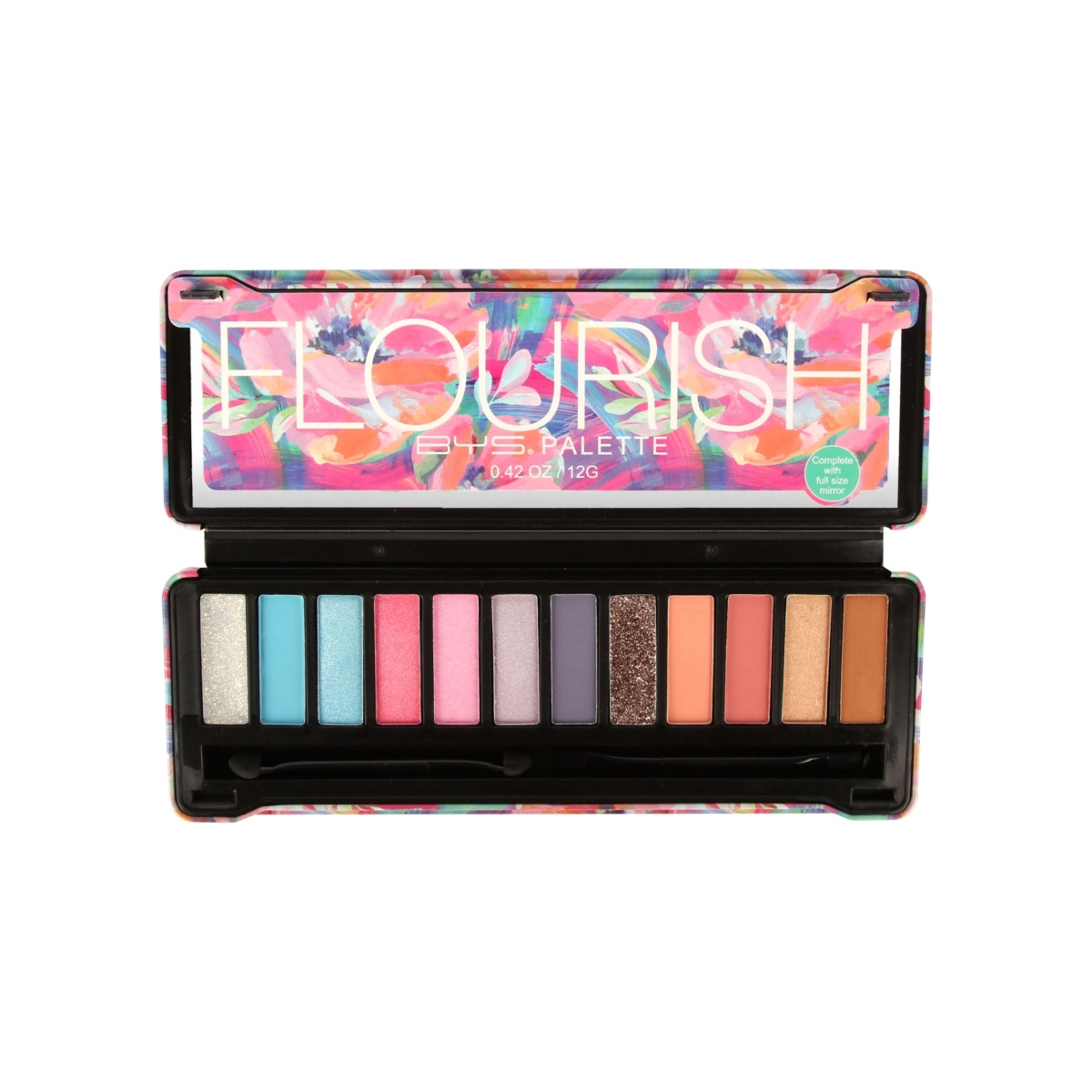 BYS 12 Shades Flourish Eyeshadow Palette Pink Kmart