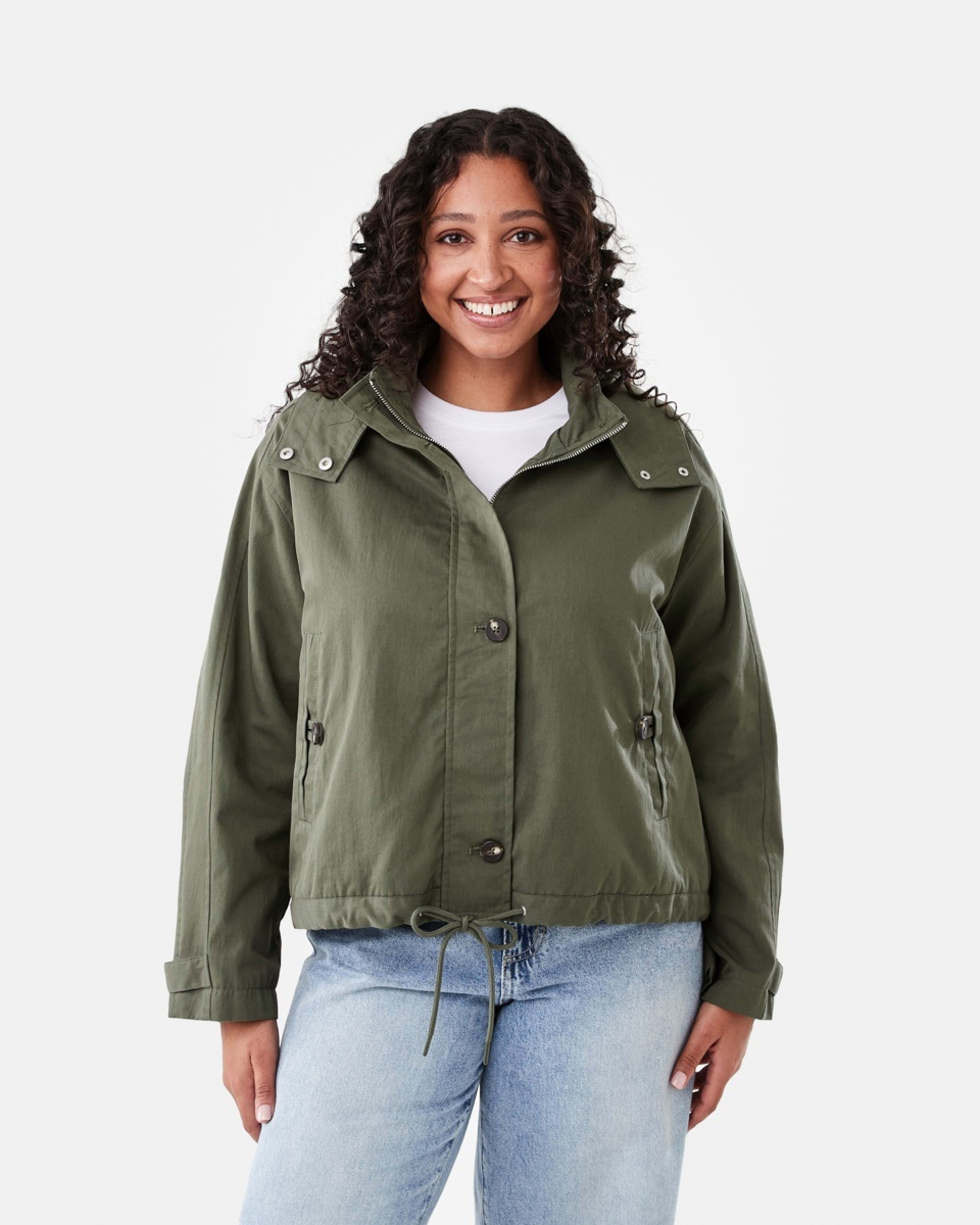 2 Utility Hooded Jacket Grn Olive, 2 of 7