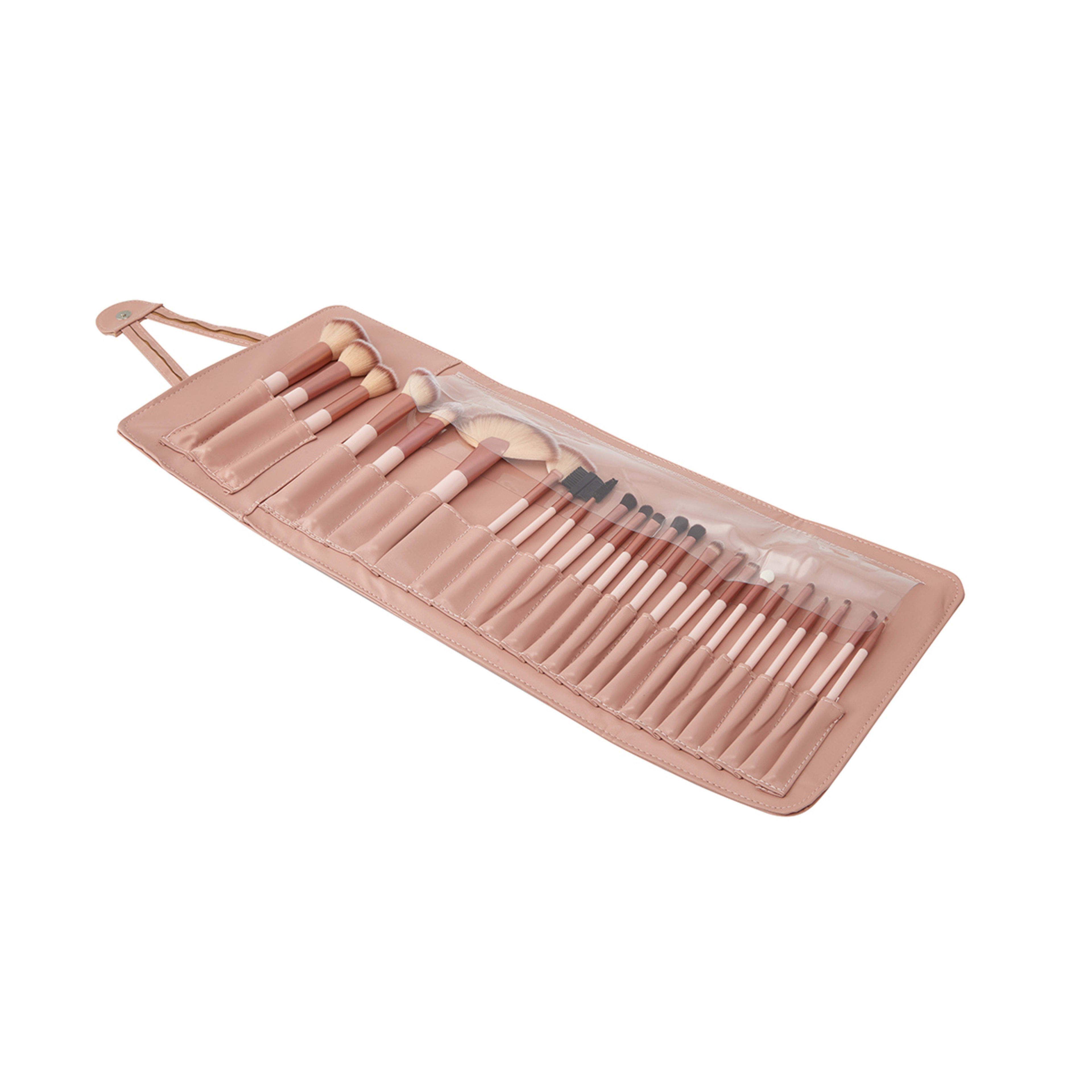 OXX Cosmetics 24 Piece Makeup Brush Set & Travel Case Quartz Kmart