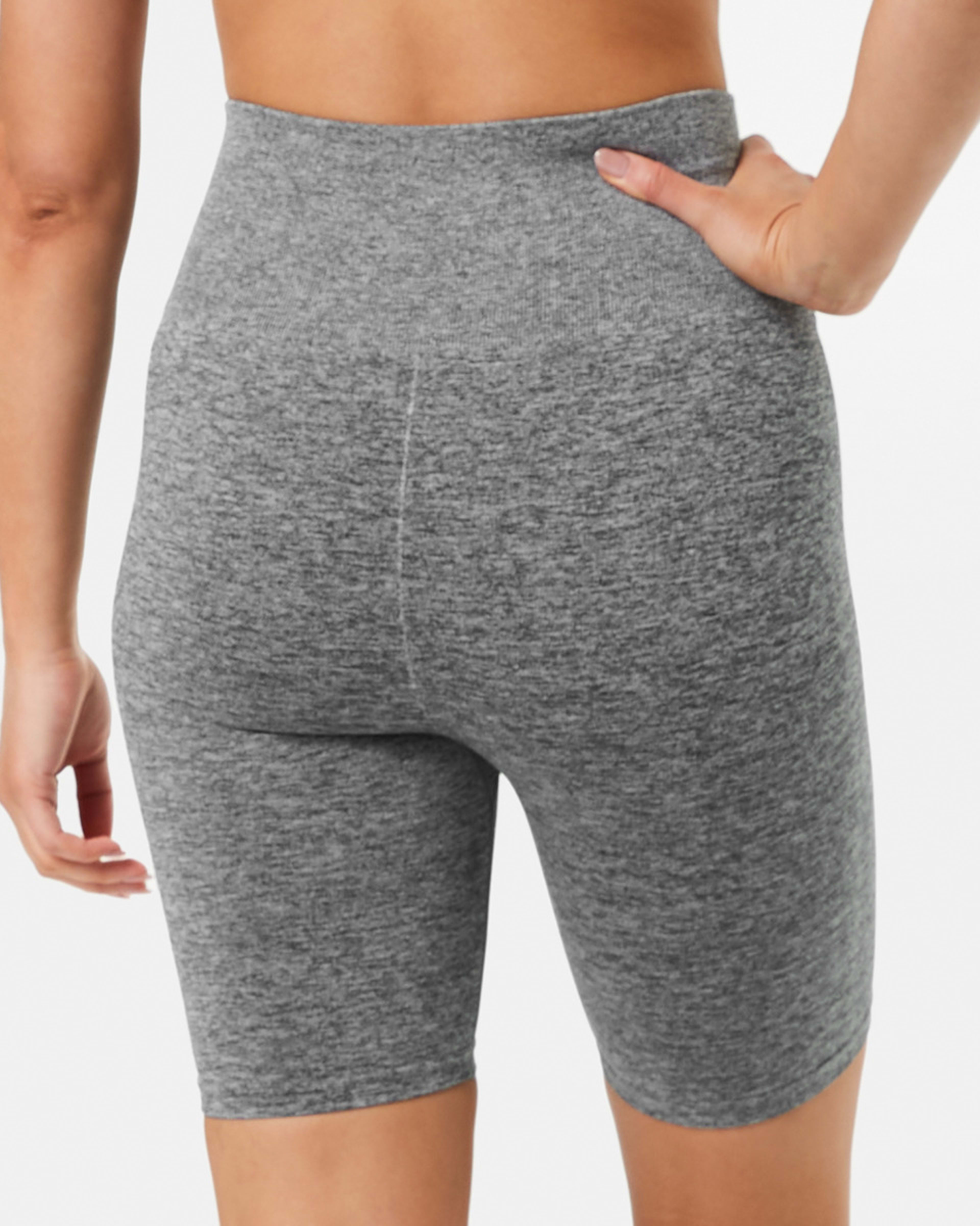 3 Active Womens Seamfree Bike Shorts Grey Marle, 3 of 6