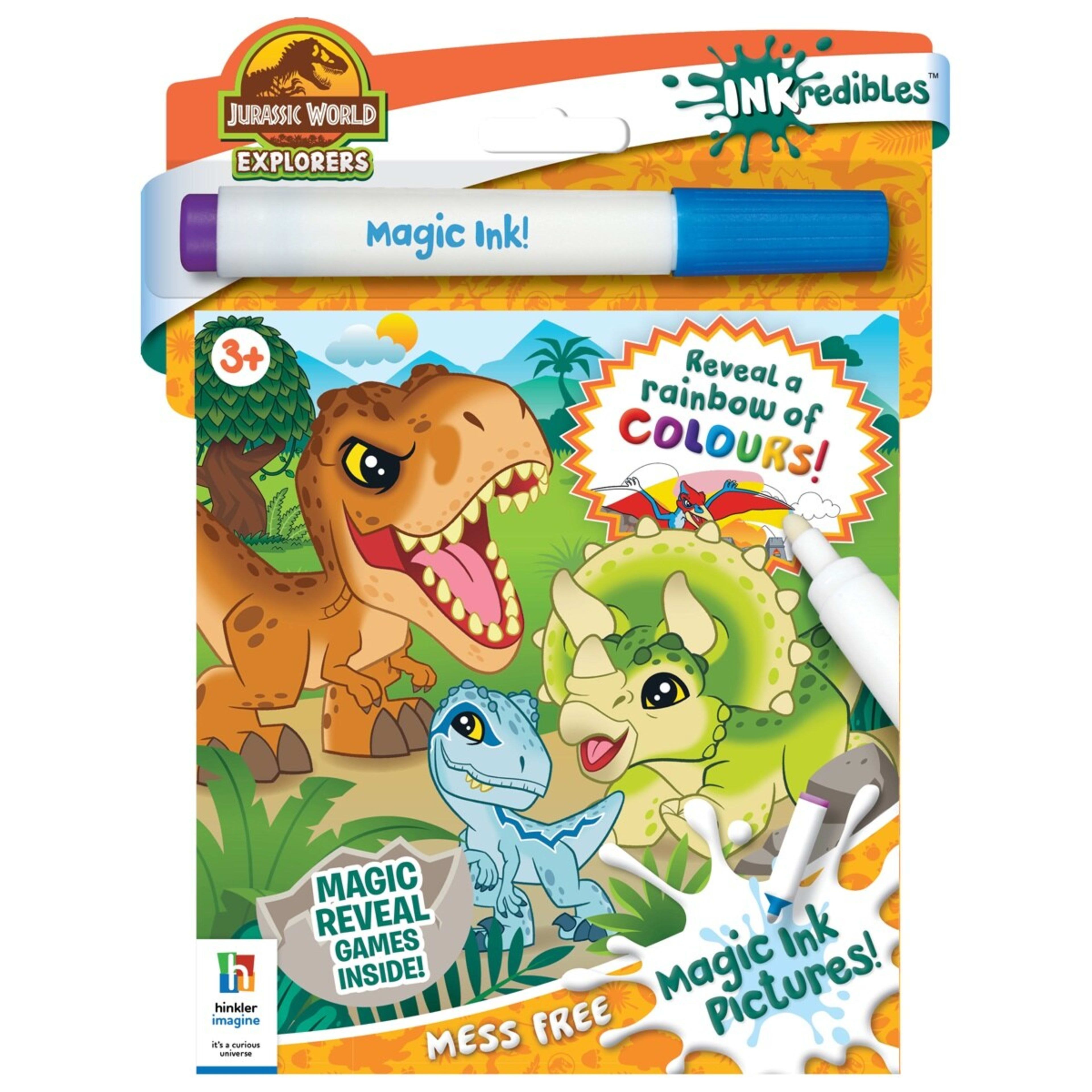 1 INKredibles Jurassic World Explorers Mess Free Magic Ink Pictures! - Book
