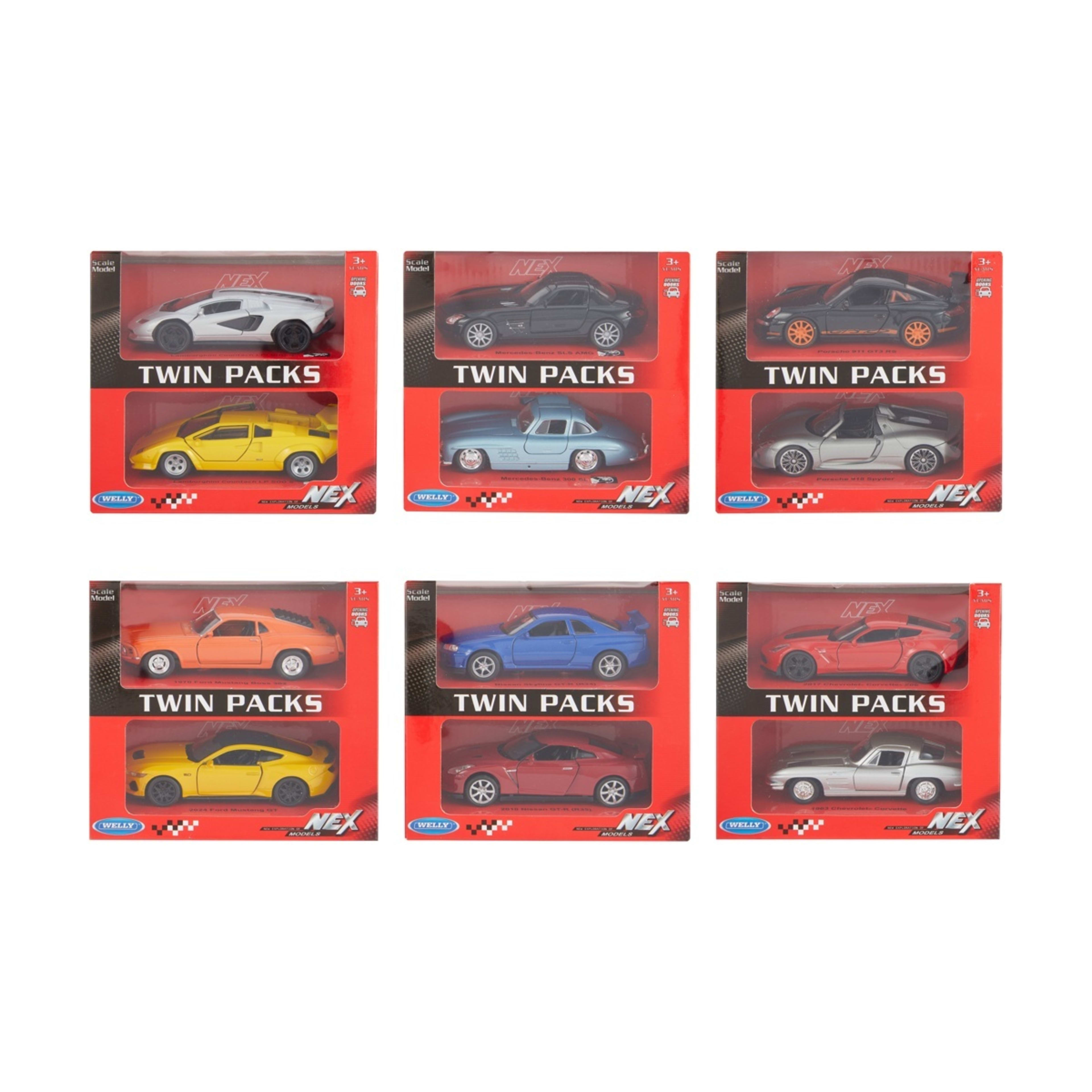 1 Welly Nex New Exploration of Models Die Cast Metal Twin Pack Vehicle - Assorted