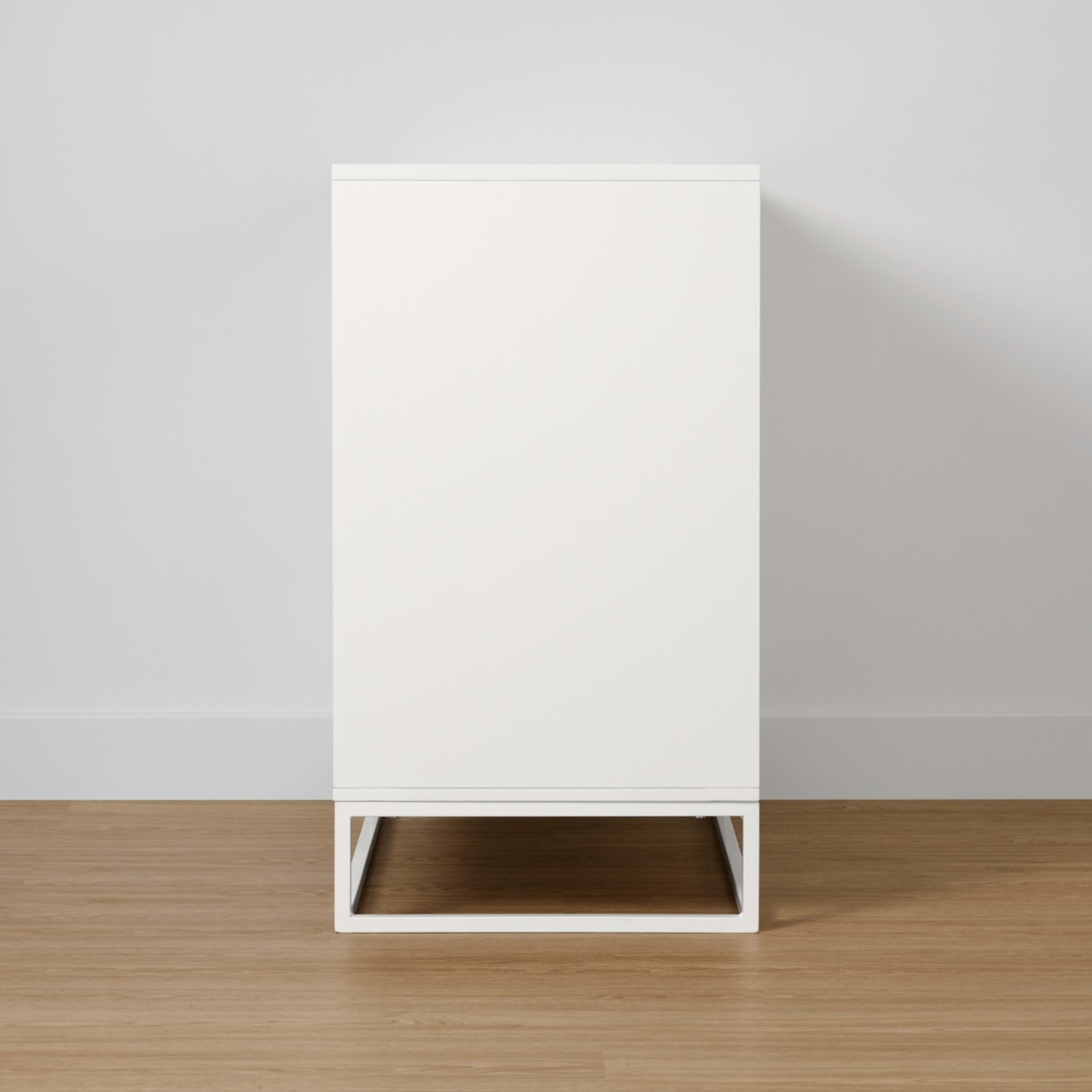 3 Stevie Ribbed Cabinet - White, 3 of 10