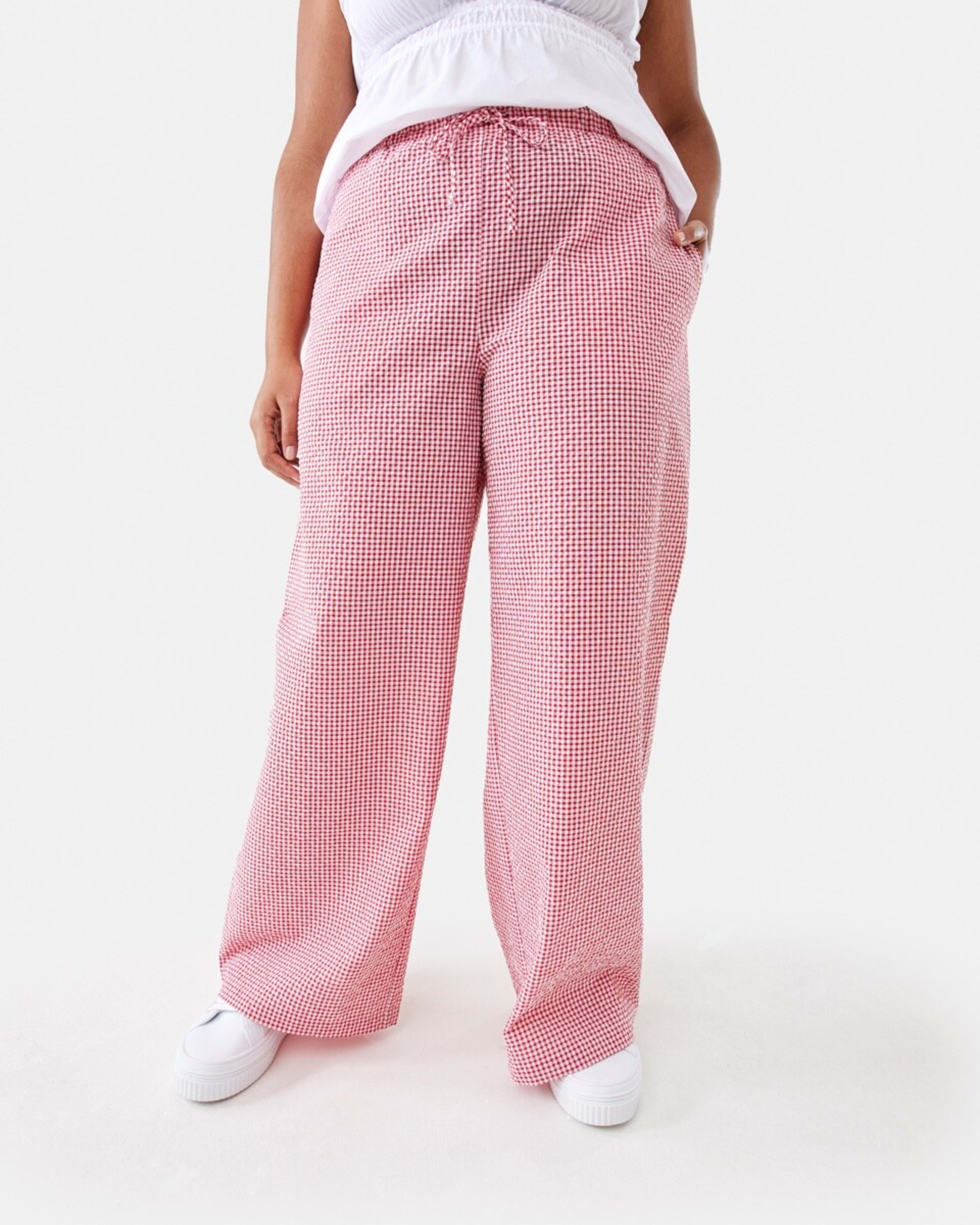 3 Seersucker Pants Red Ging, 3 of 9