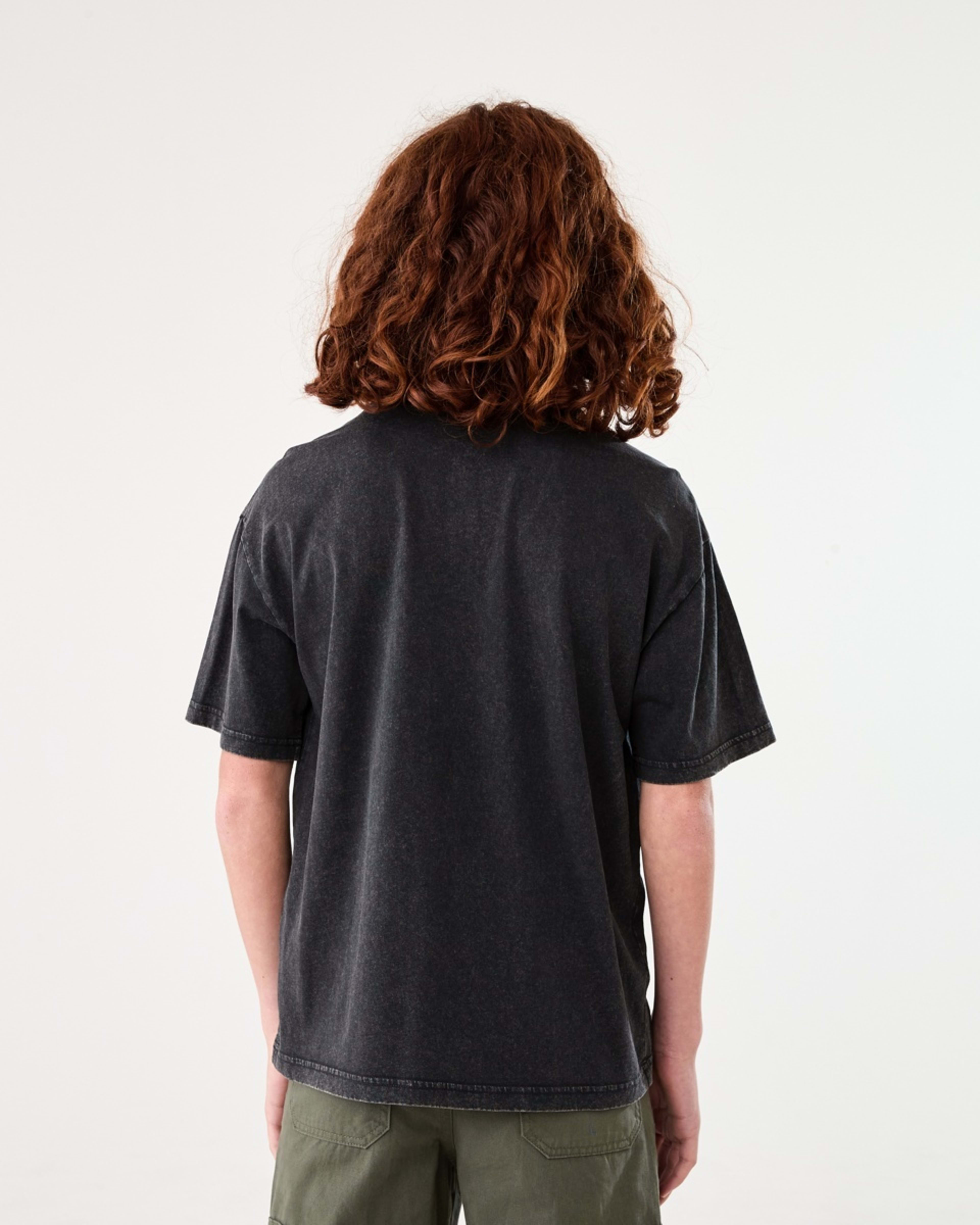 2 Short Sleeve Oversized Acid Wash T-shirt BLACK, 2 of 6