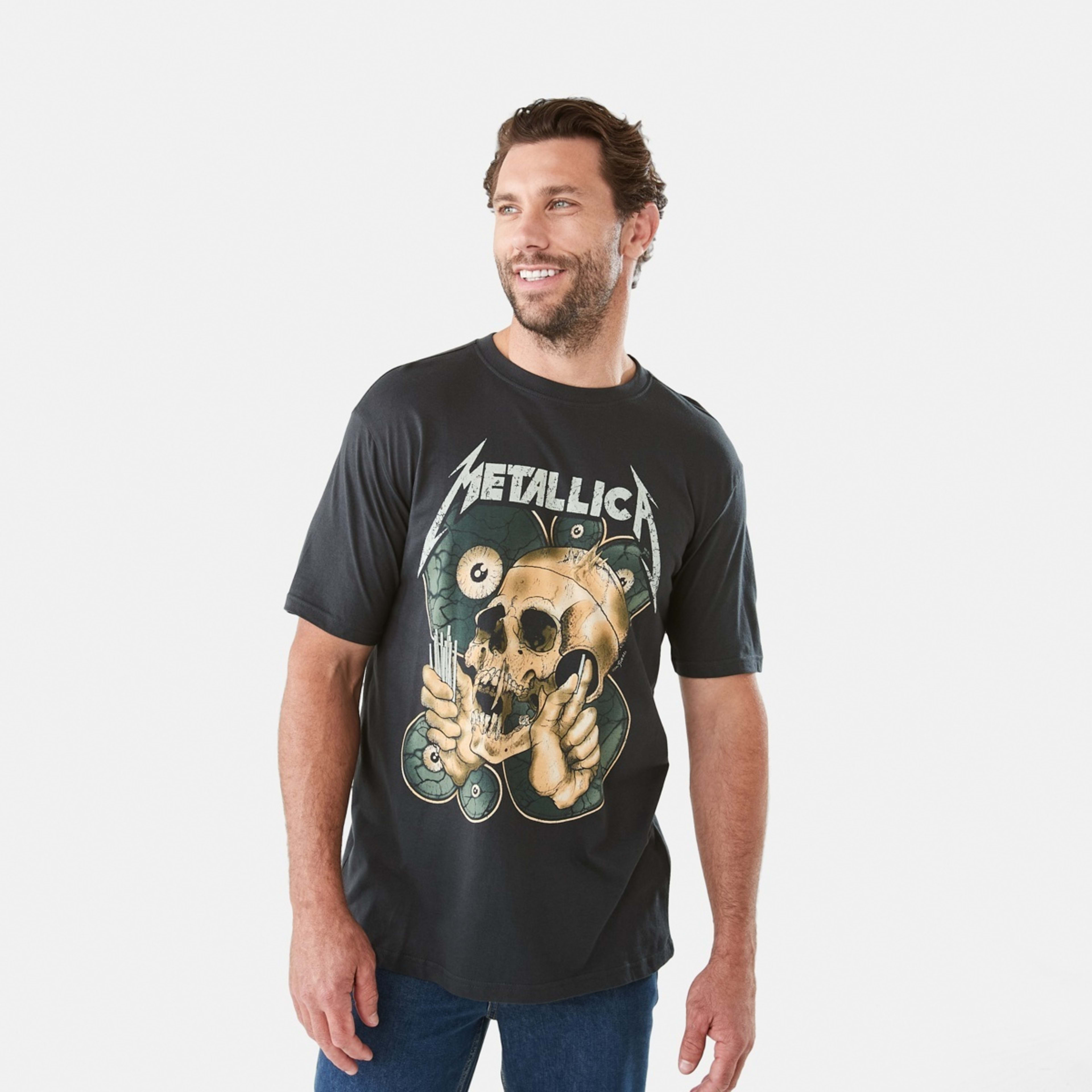 1 Metallica License T-shirt Oyster Black, 1 of 5