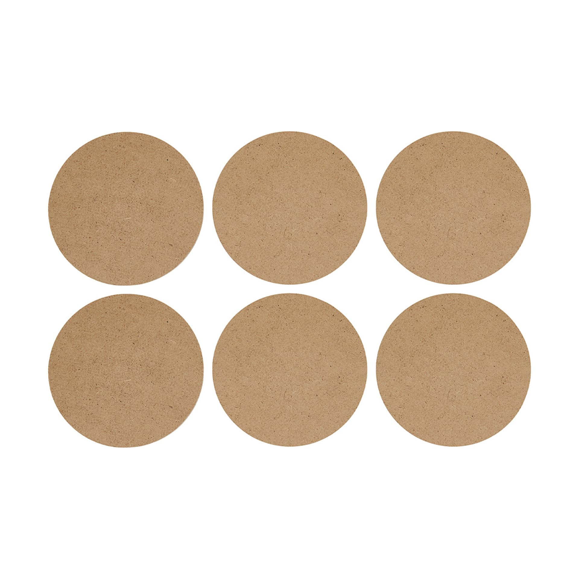 Set of 6 Natural Cork Look Coasters Kmart