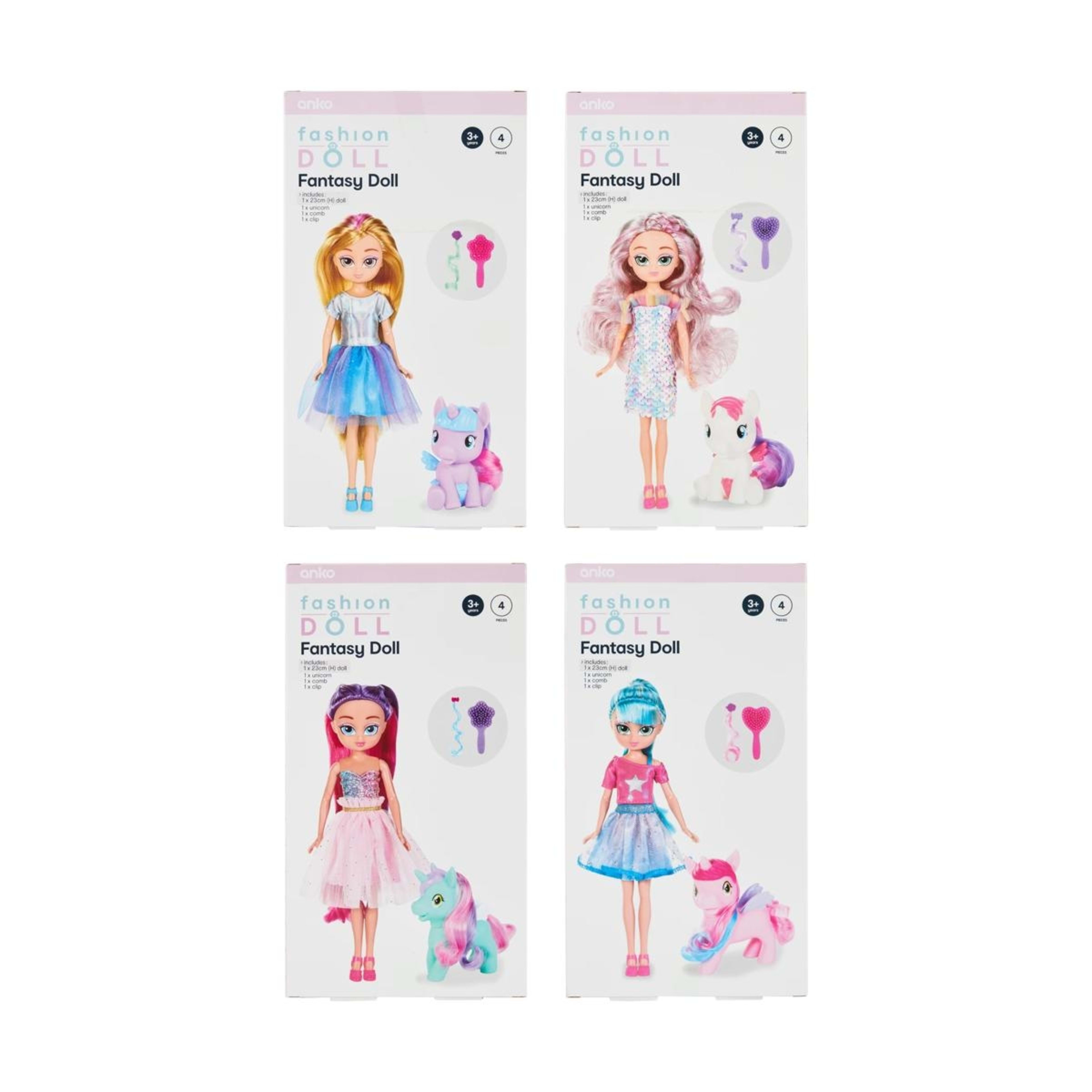7 4 Piece Fashion Fantasy Doll - Assorted, 7 of 7