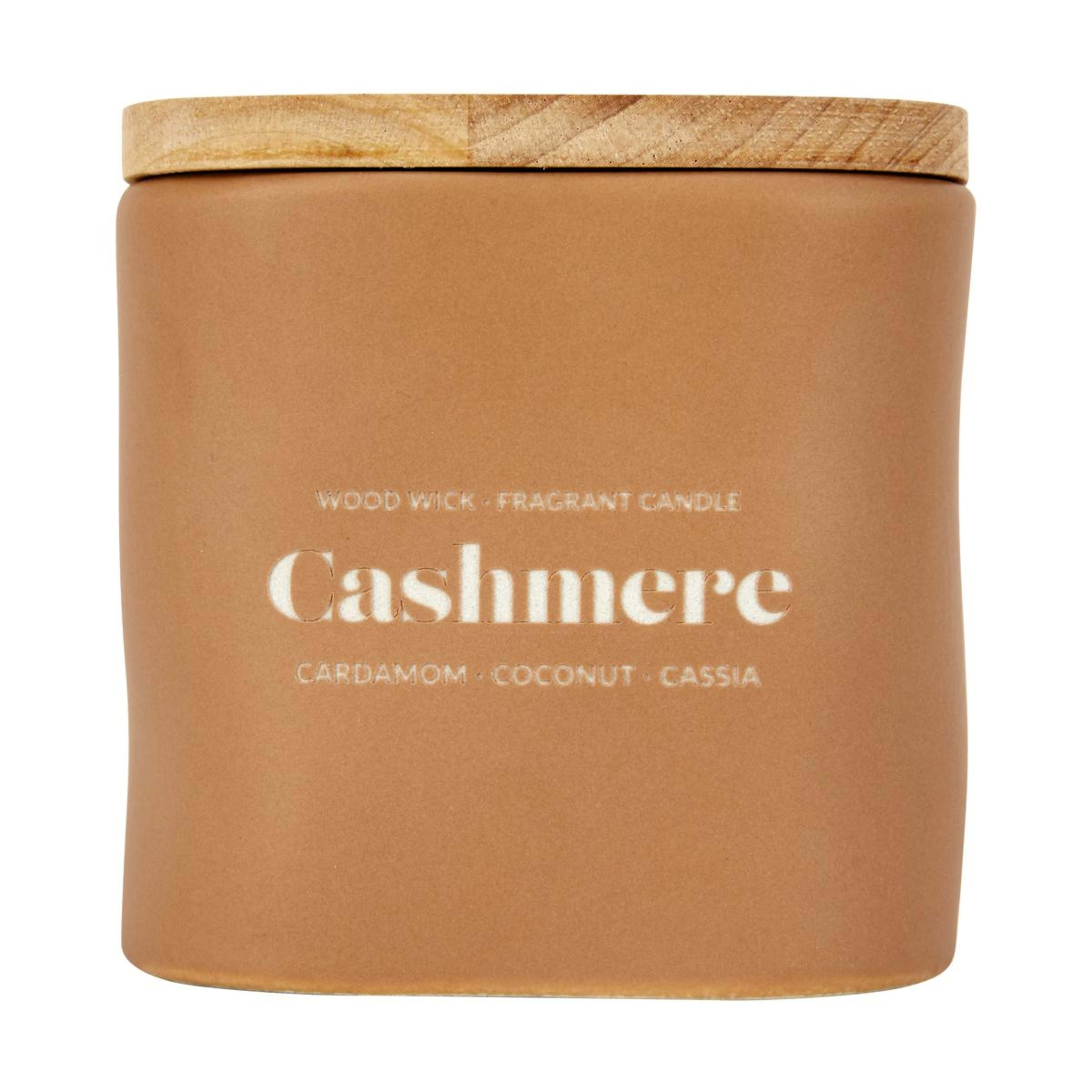 1 Cashmere Wood Lid Fragrant Candle