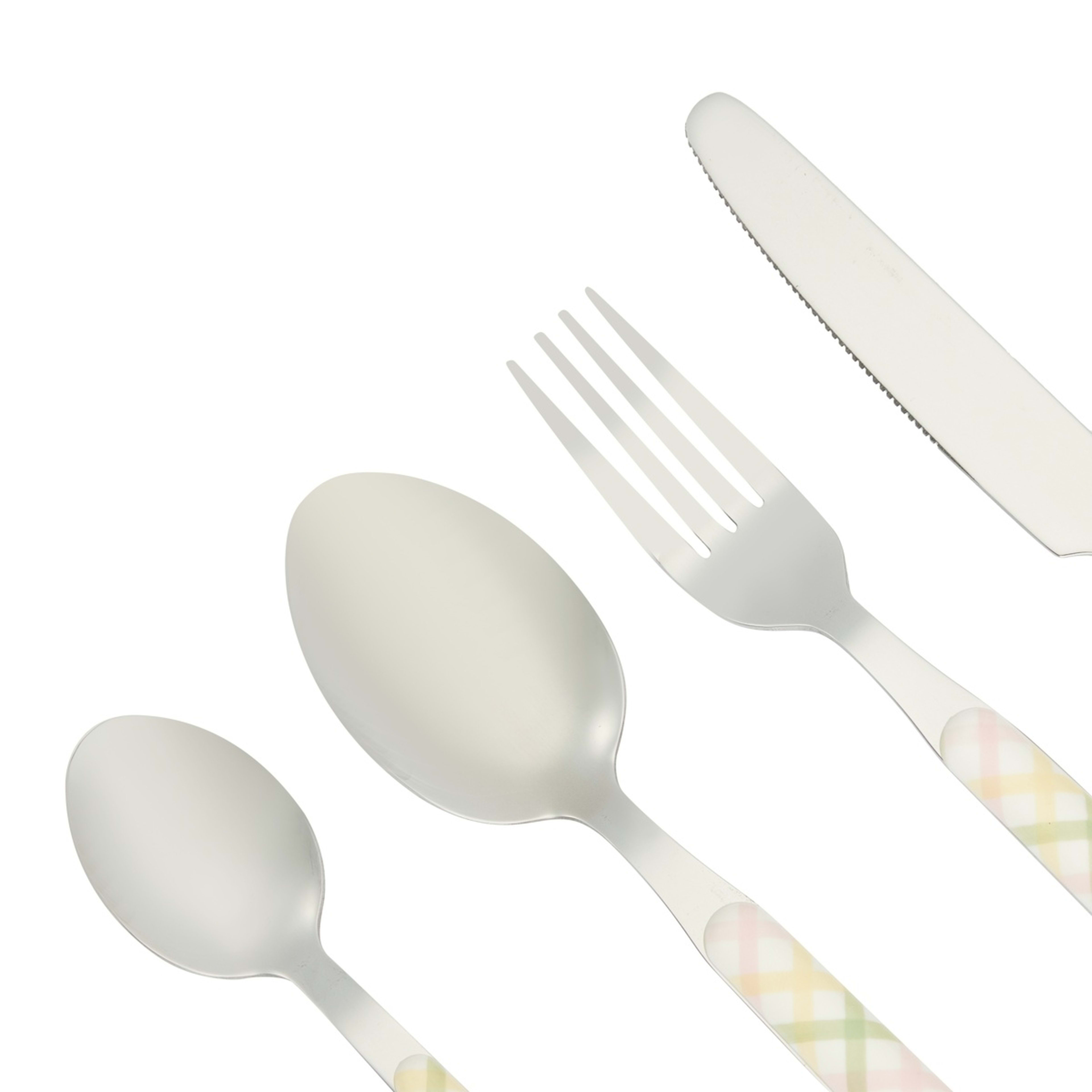 2 16 Piece Multi Check Cutlery Set, 2 of 5
