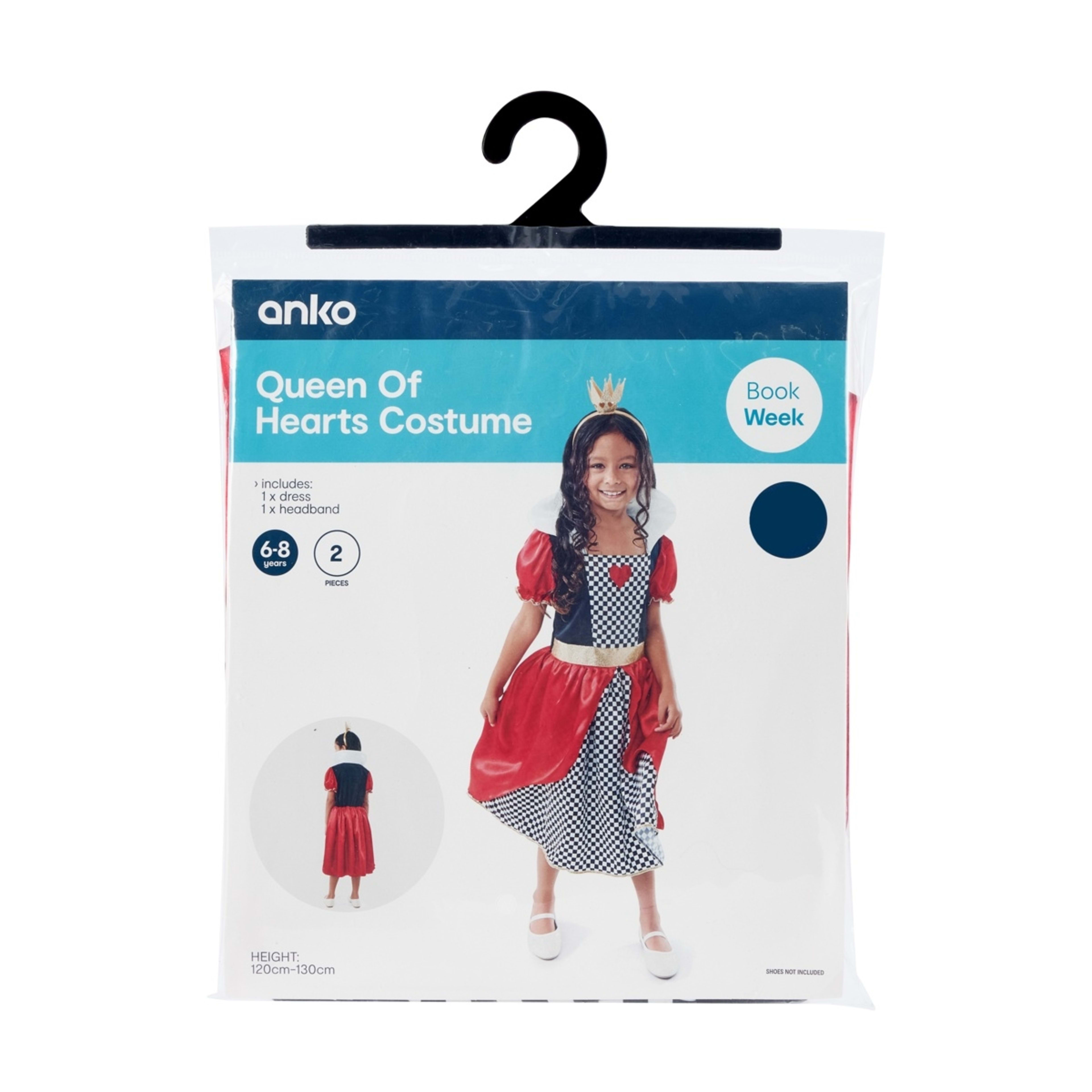 4 Queen of Hearts Costume - Ages 6-8, 4 of 4