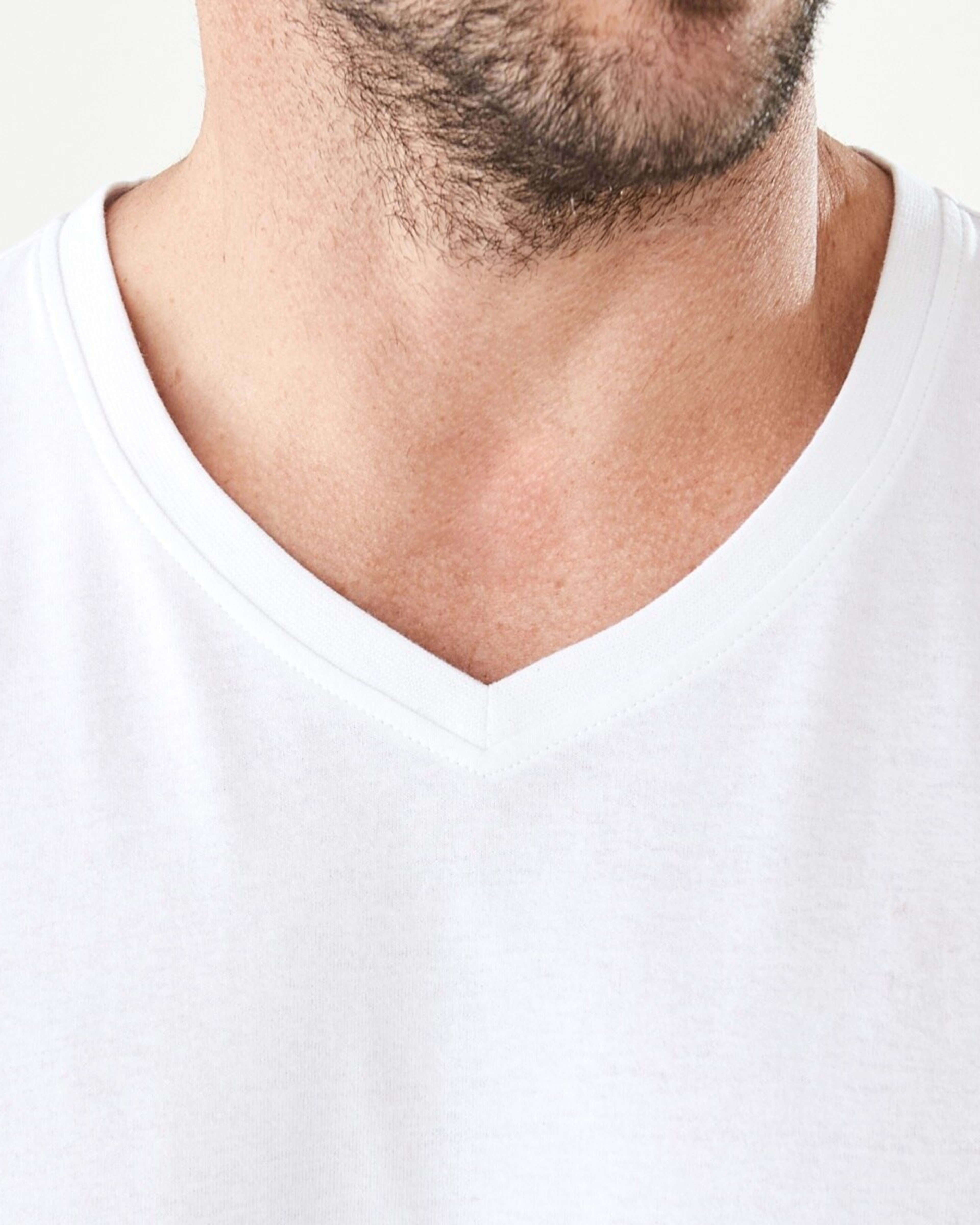 5 Plain V-Neck T-shirt WHITE, 5 of 5