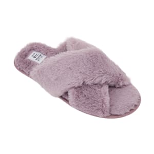 Crossover Furry Slippers - Kmart