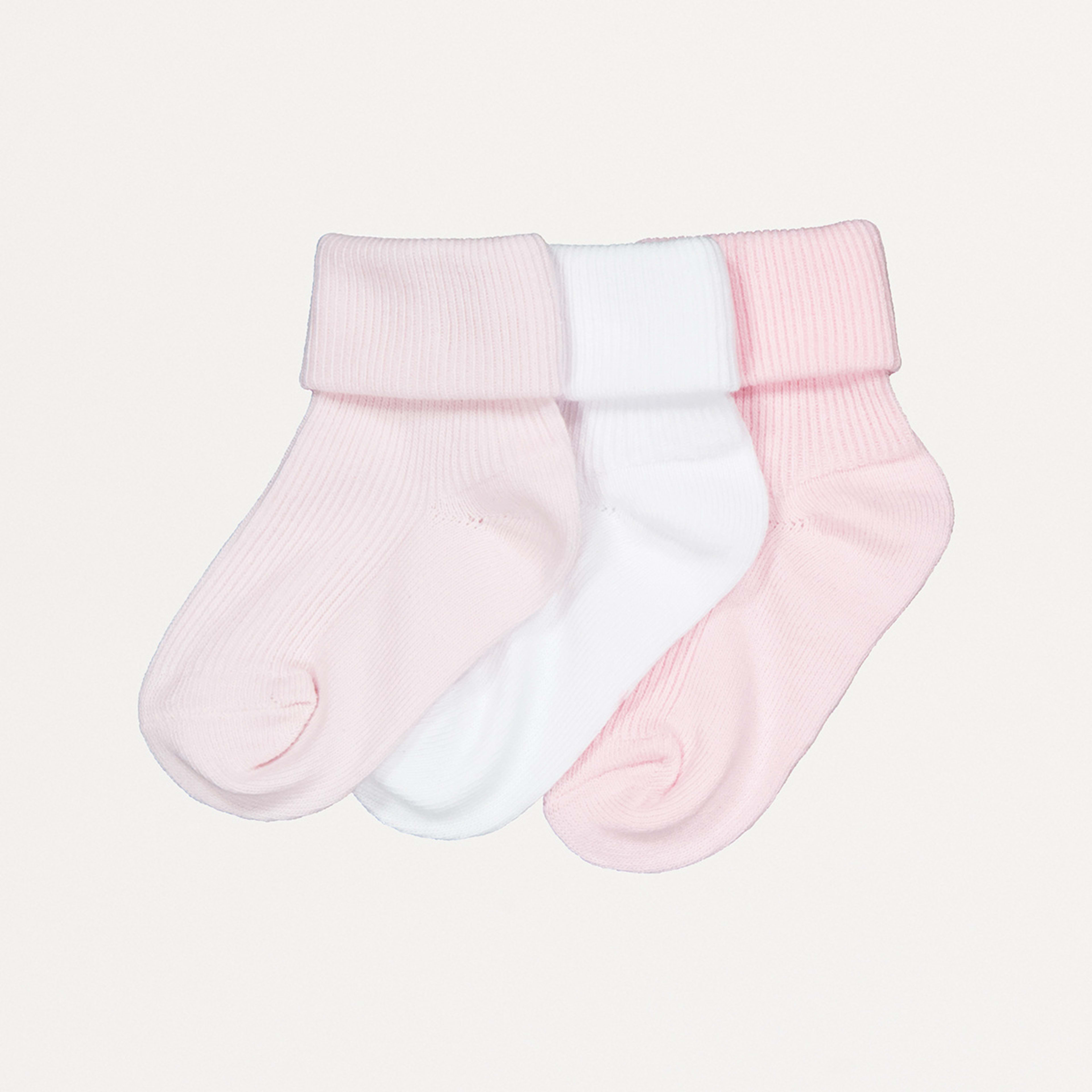 1 3 Pack Everyday Socks Tiny Toes Pink Multi Pack, 1 of 3