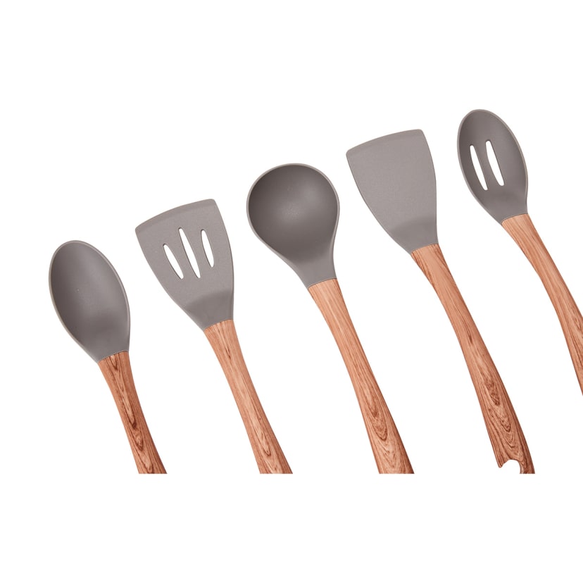 Wood Look Utensils Set Kmart