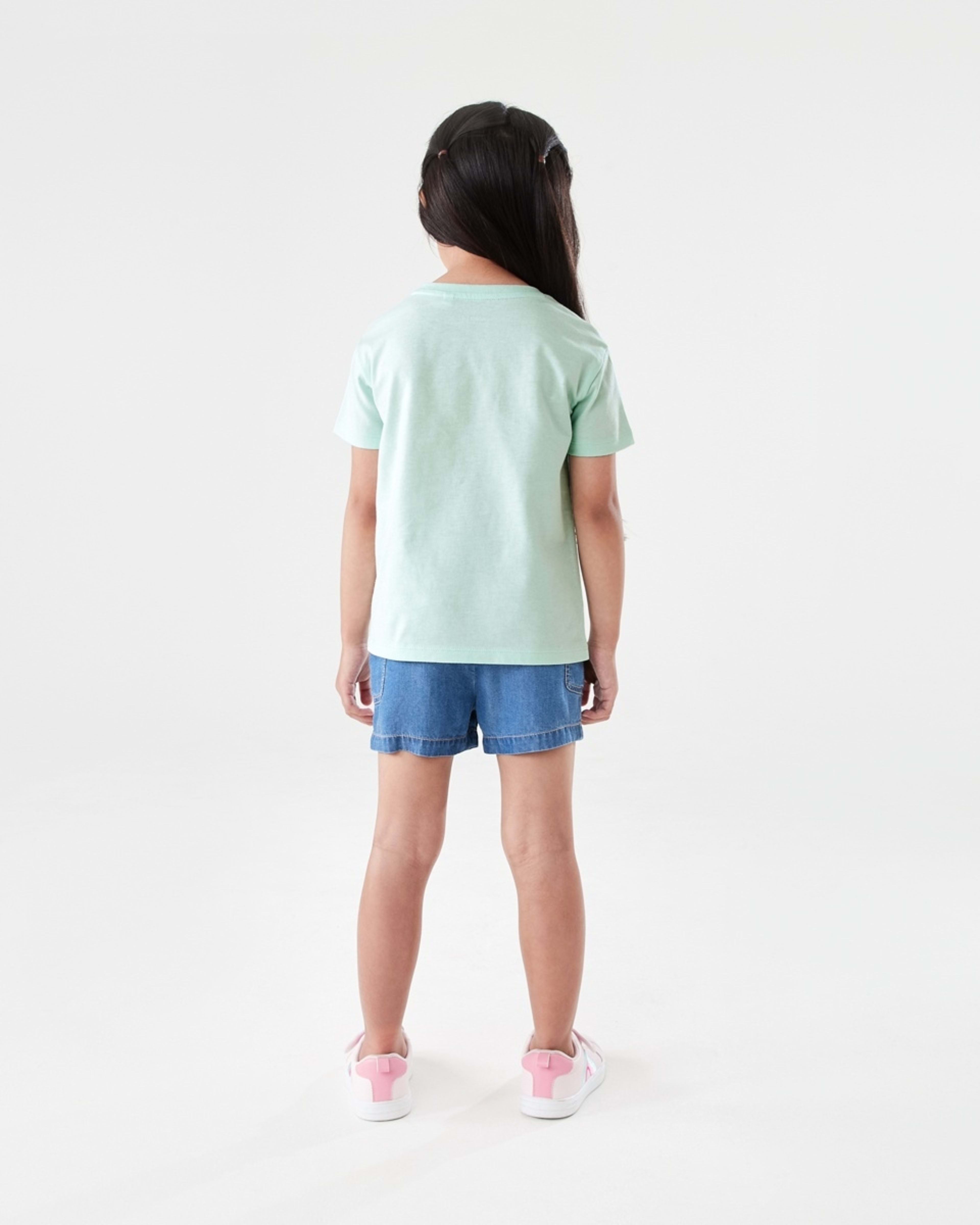 6 Printed T-shirt LOVE BLOOMS DAISY SOFT JADE, 6 of 6