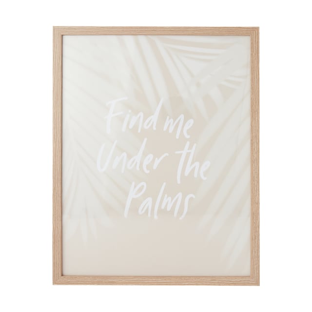 Find Me Under The Palm Framed Print Kmart