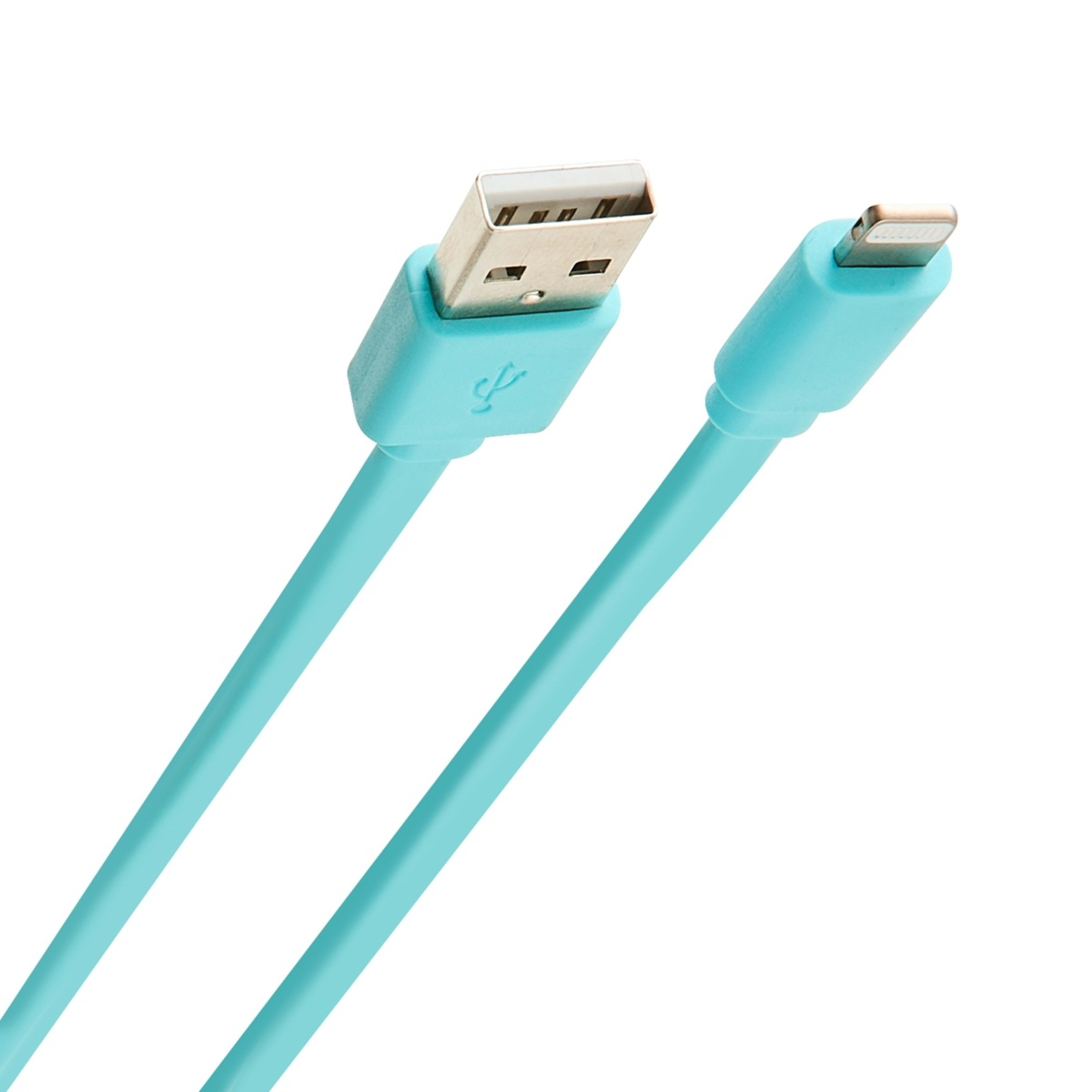 1 USB to Lightning Cable - 2m, Teal, 1 of 6