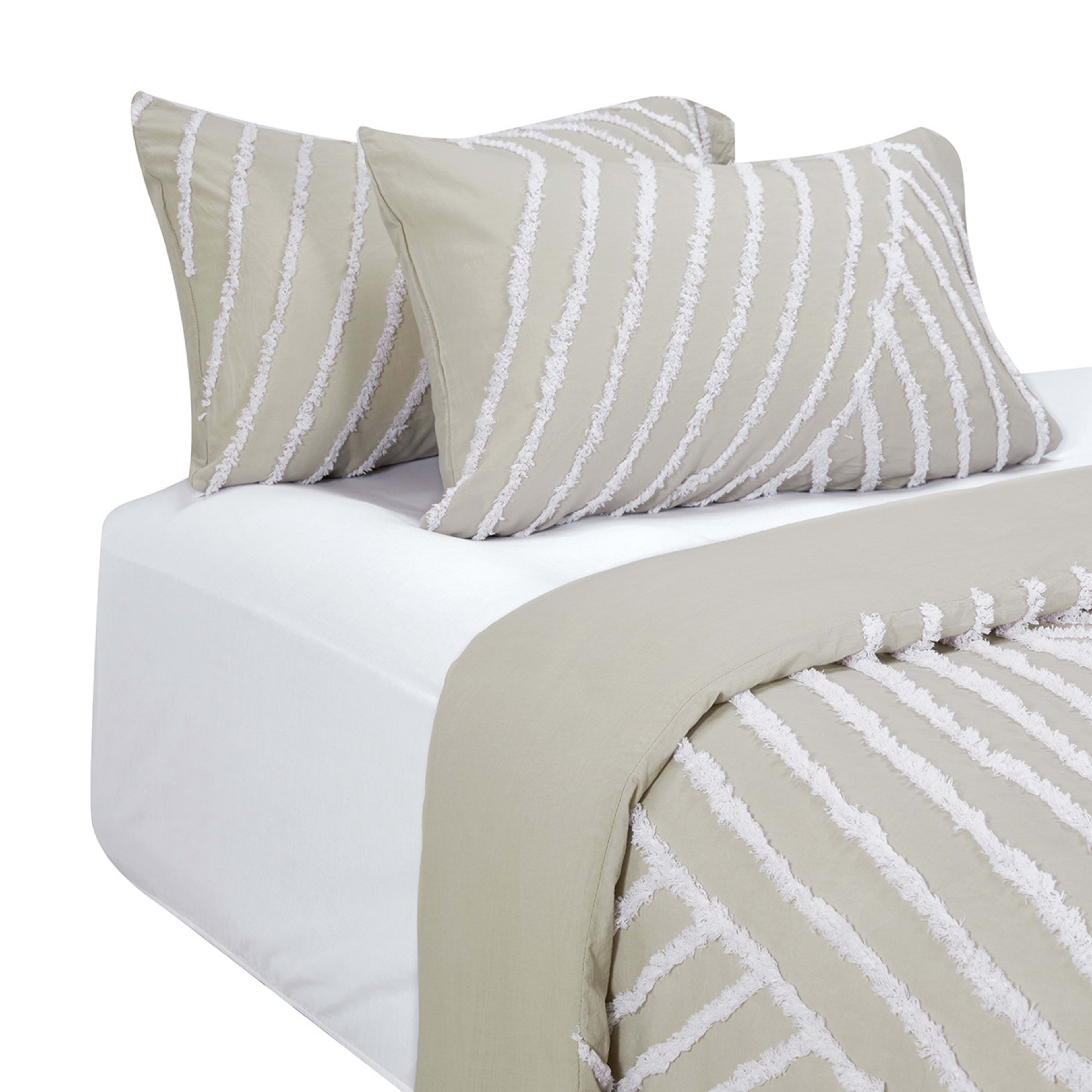 Phoenix Cotton Quilt Cover Set King Bed, Beige Kmart