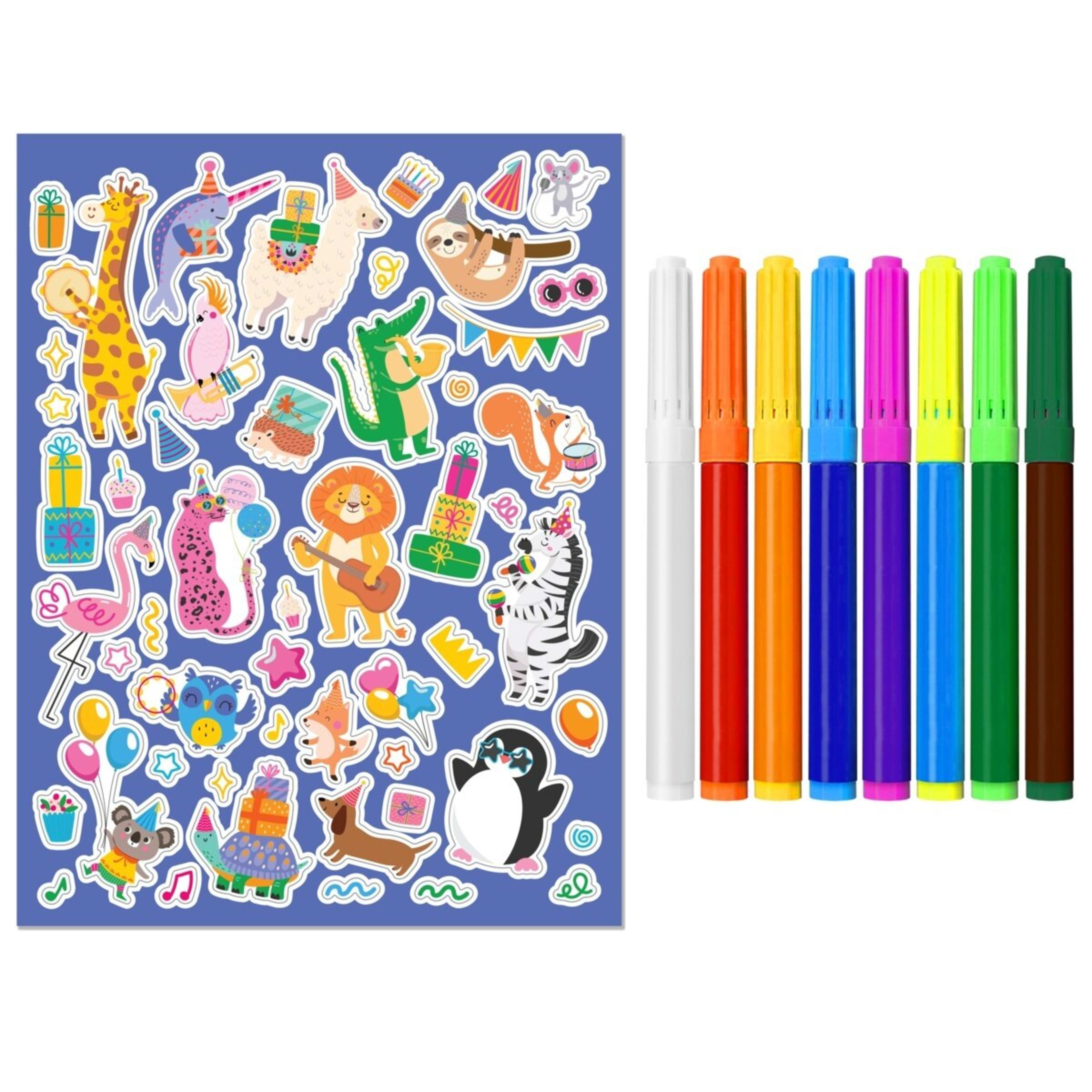 2 Kaleidoscope: Party Animals Colouring Kit - Book, 2 of 5