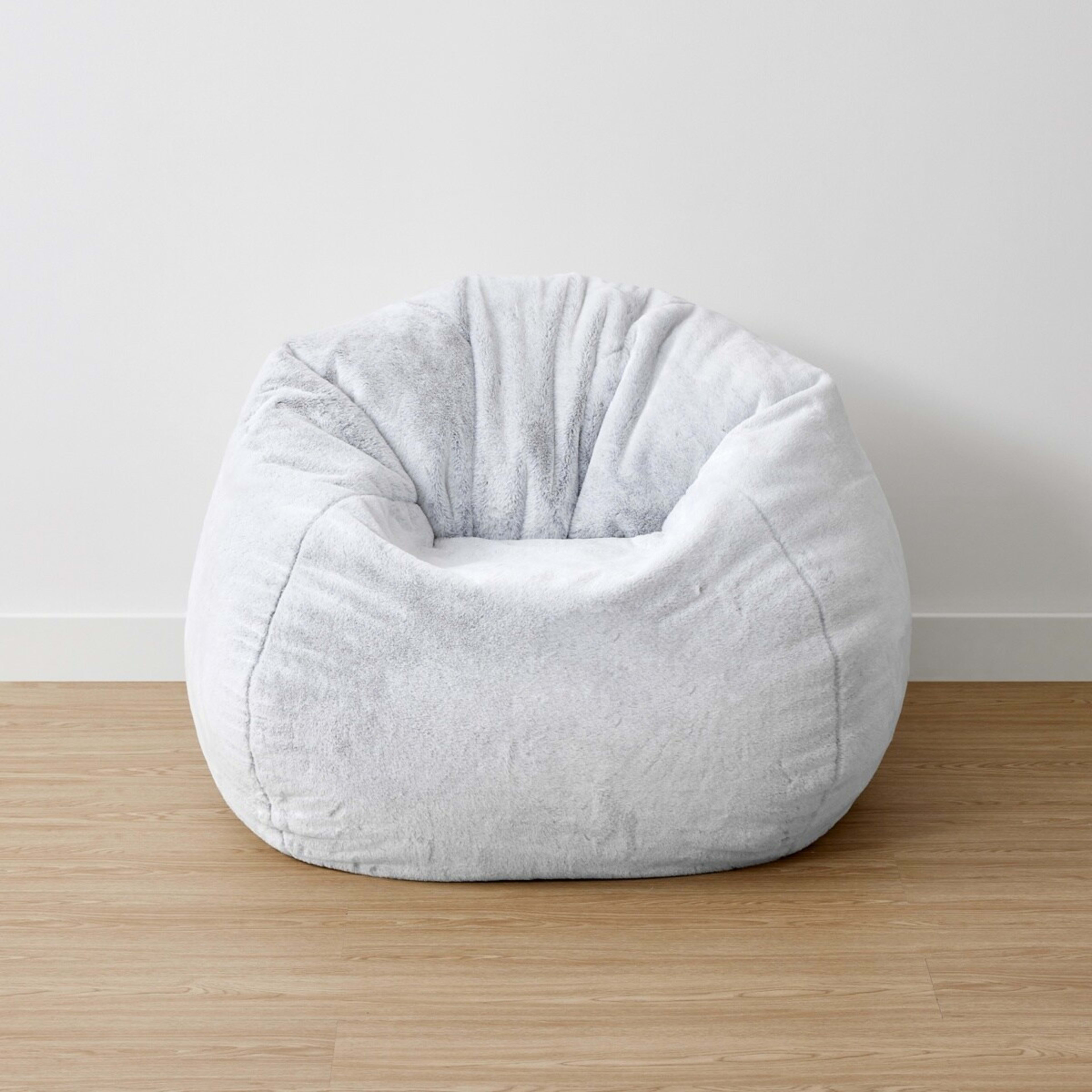 3 Grey Faux Fur Bean Bag, 3 of 9