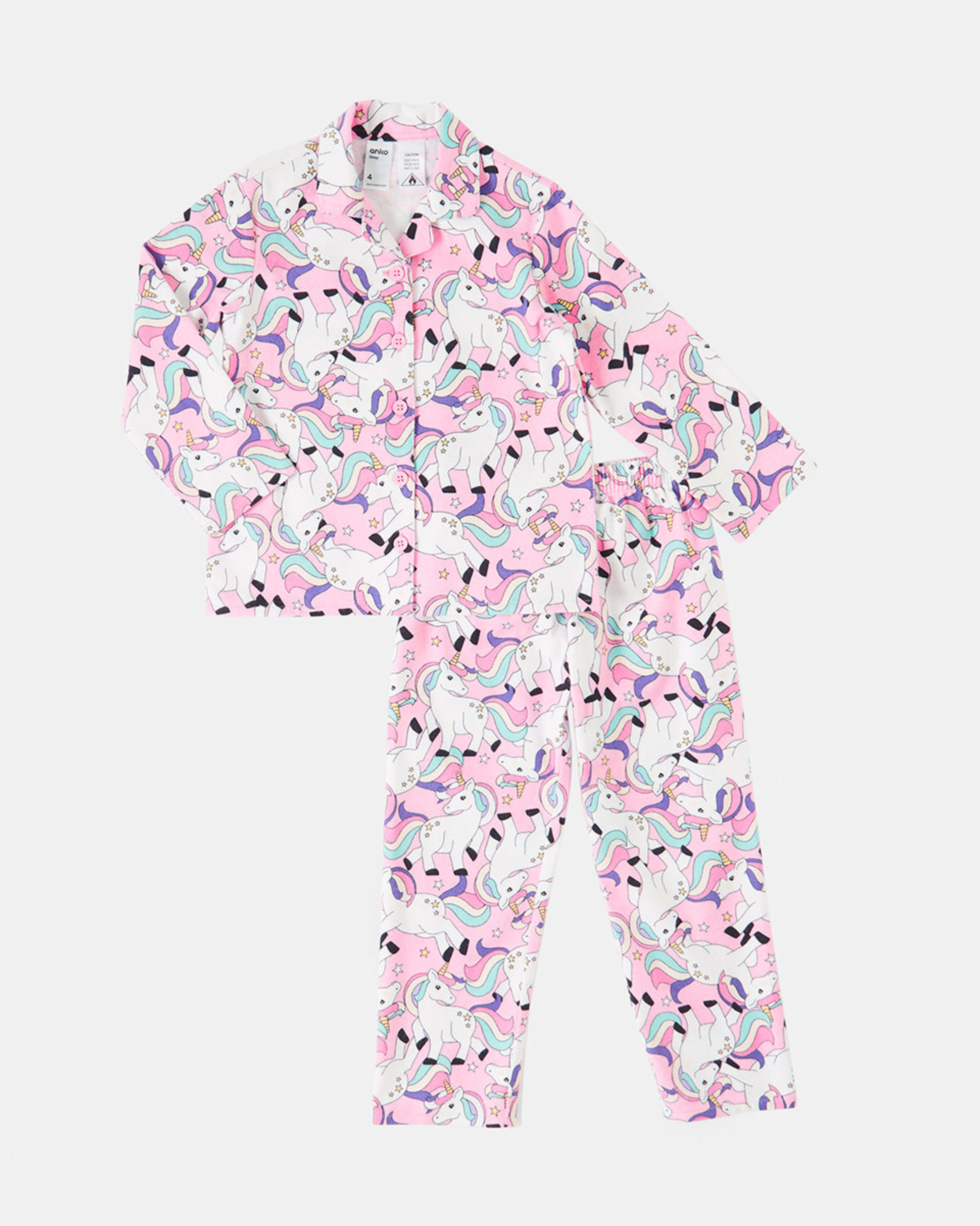 6 Flannelette Pyjama Set Unicorn, 6 of 9
