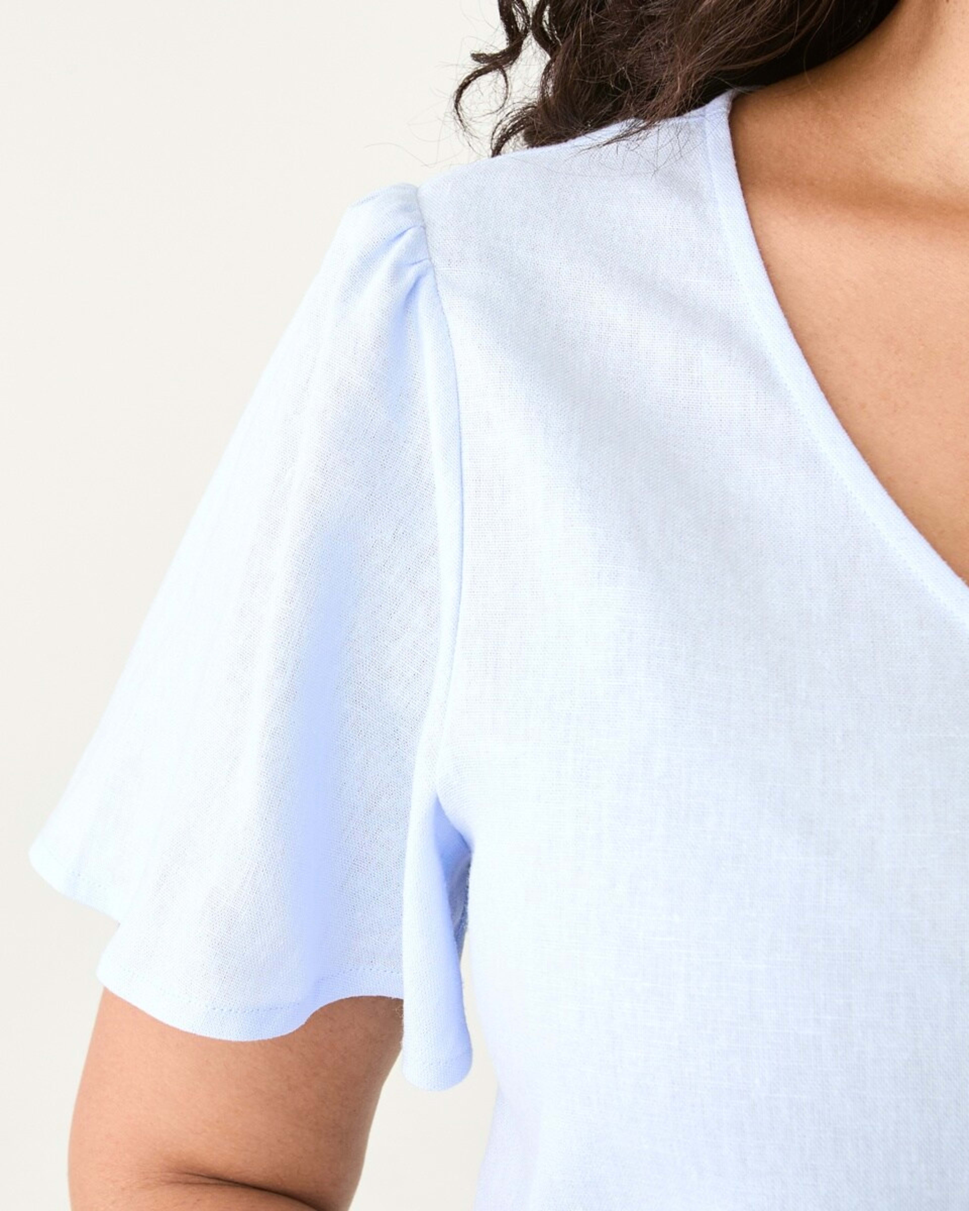 6 Short Sleeve Femme Top Blu Bysde, 6 of 7