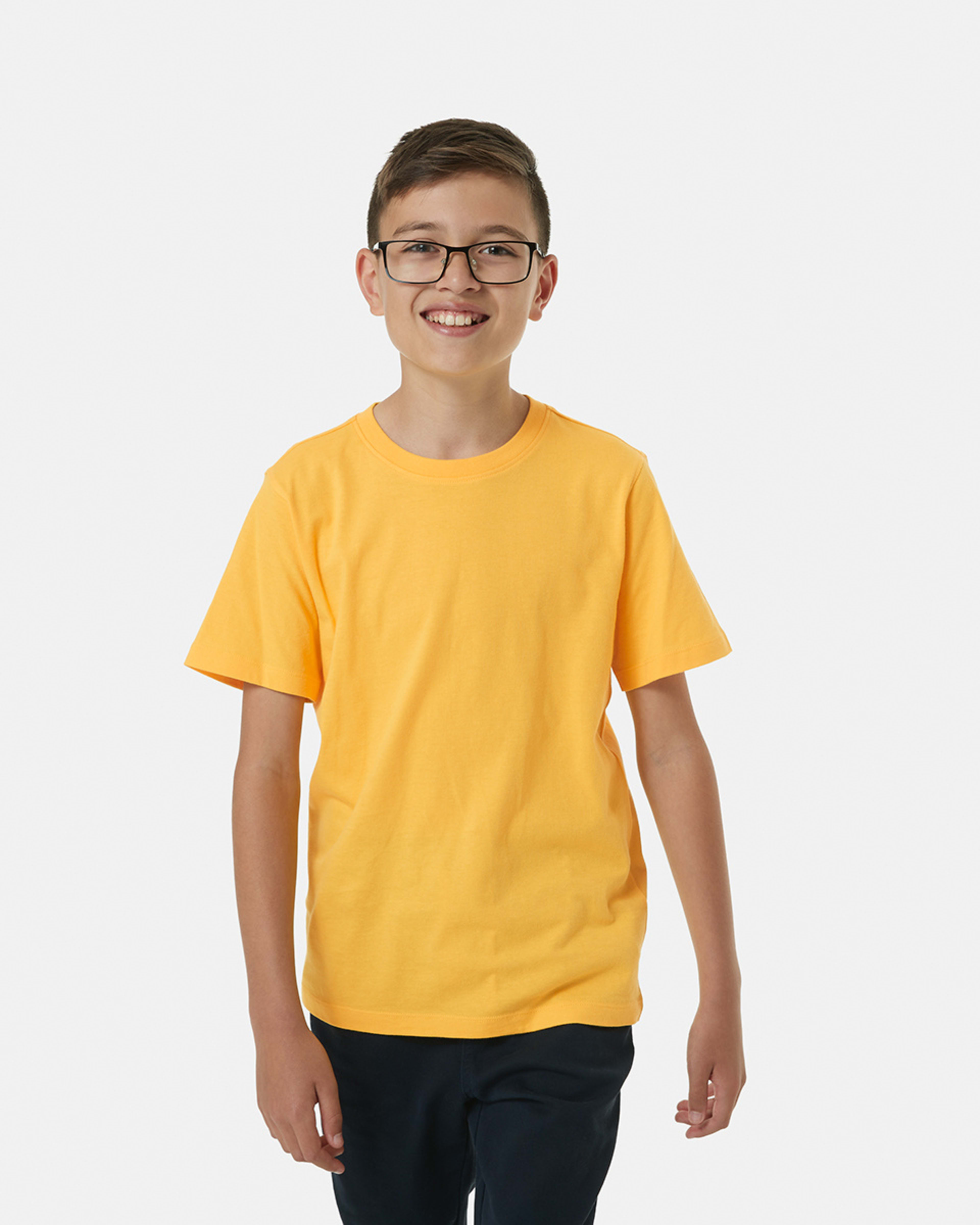 1 Short Sleeve Plain T-shirt LEMON CHROME, 1 of 8