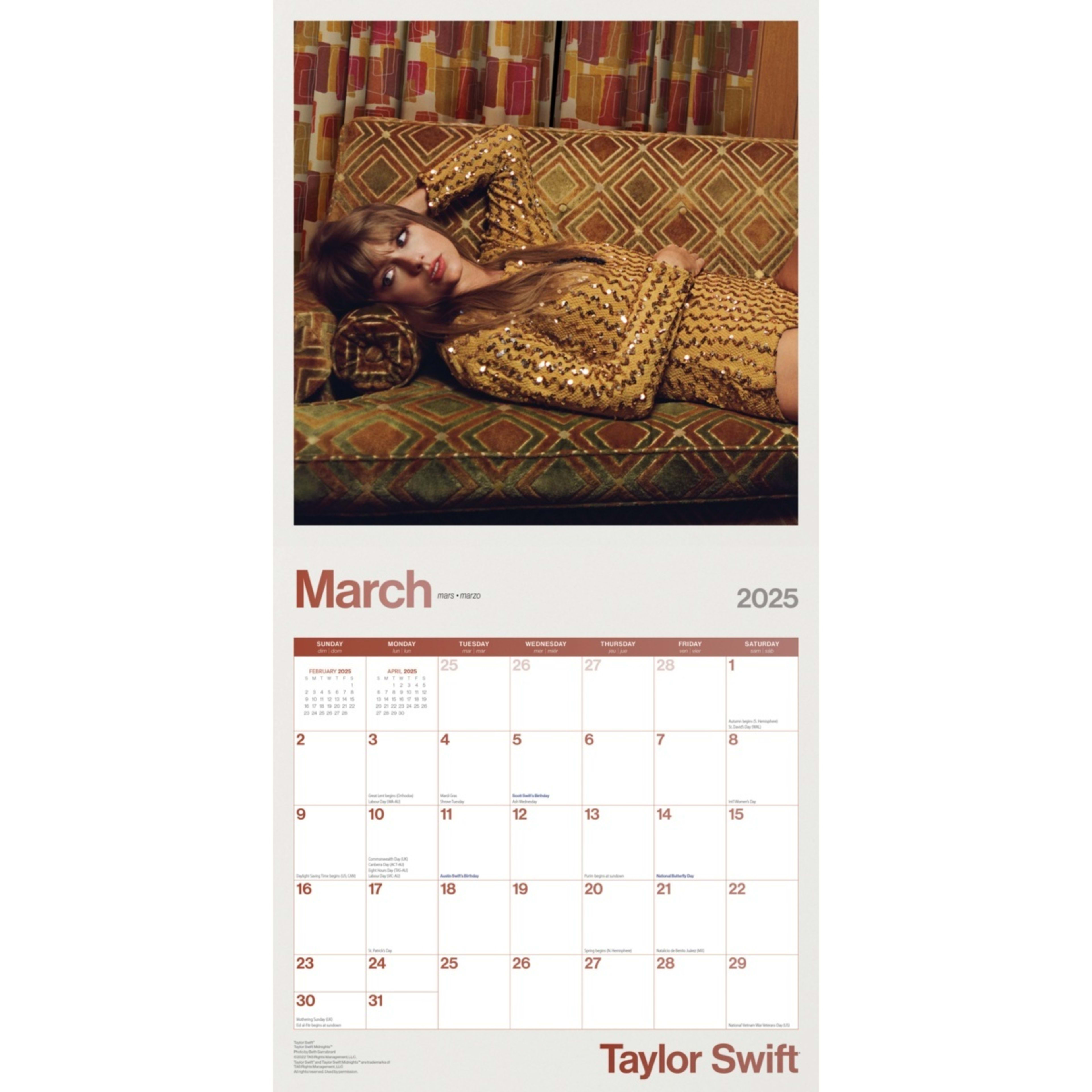 2025 Official 16Month Calendar Taylor Swift Kmart NZ