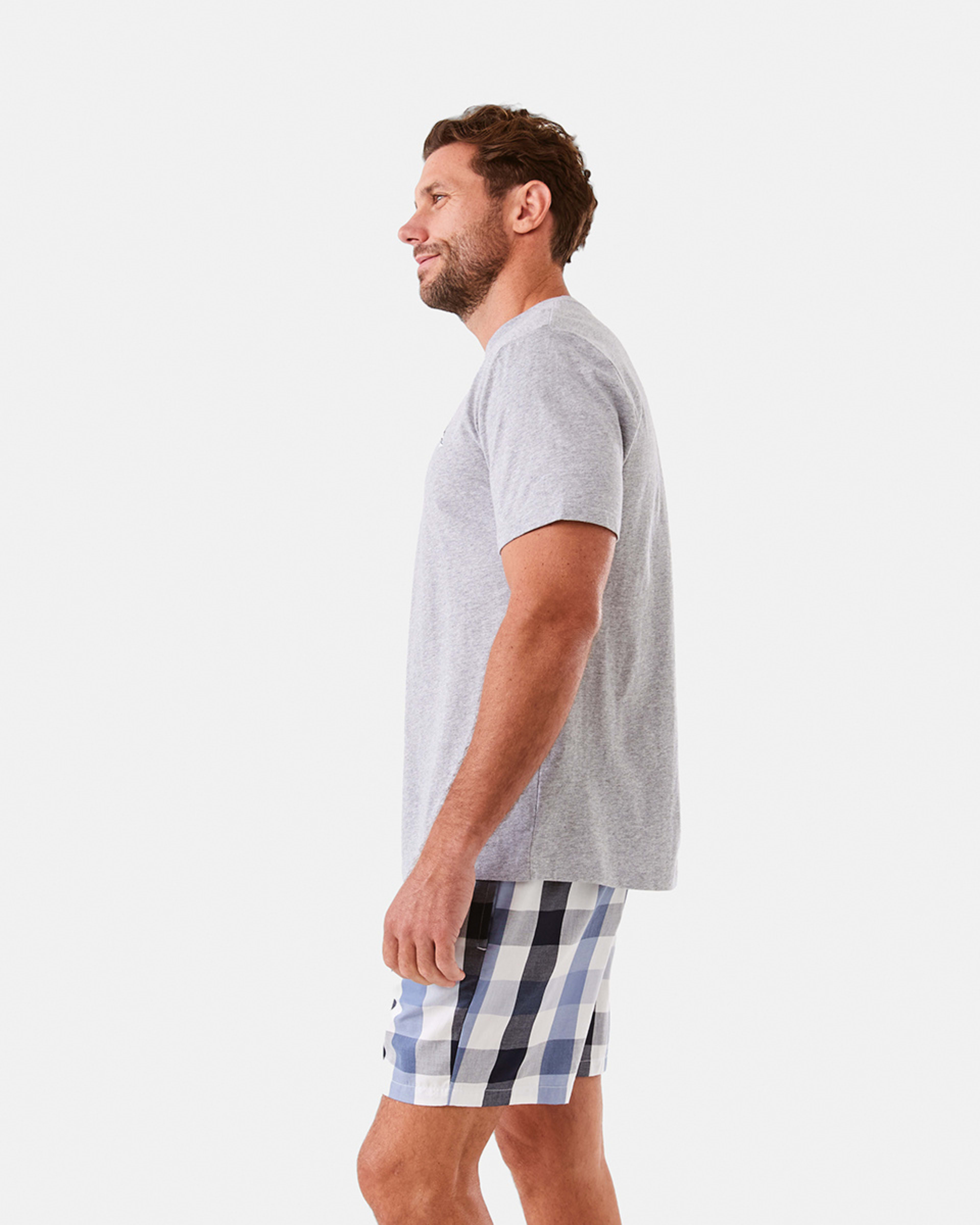 2 Short Sleeve Knit Woven Pyjama Set Sailorchek, 2 of 9