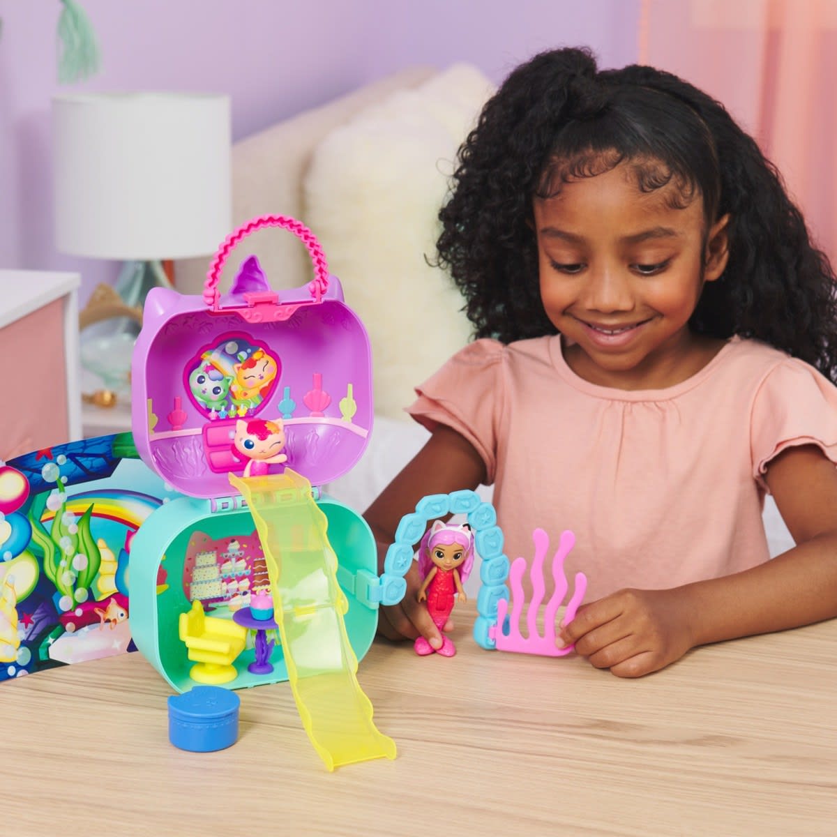 DreamWorks Gabby's Dollhouse Mermaid-lantis On-The-Go Playset - Kmart NZ