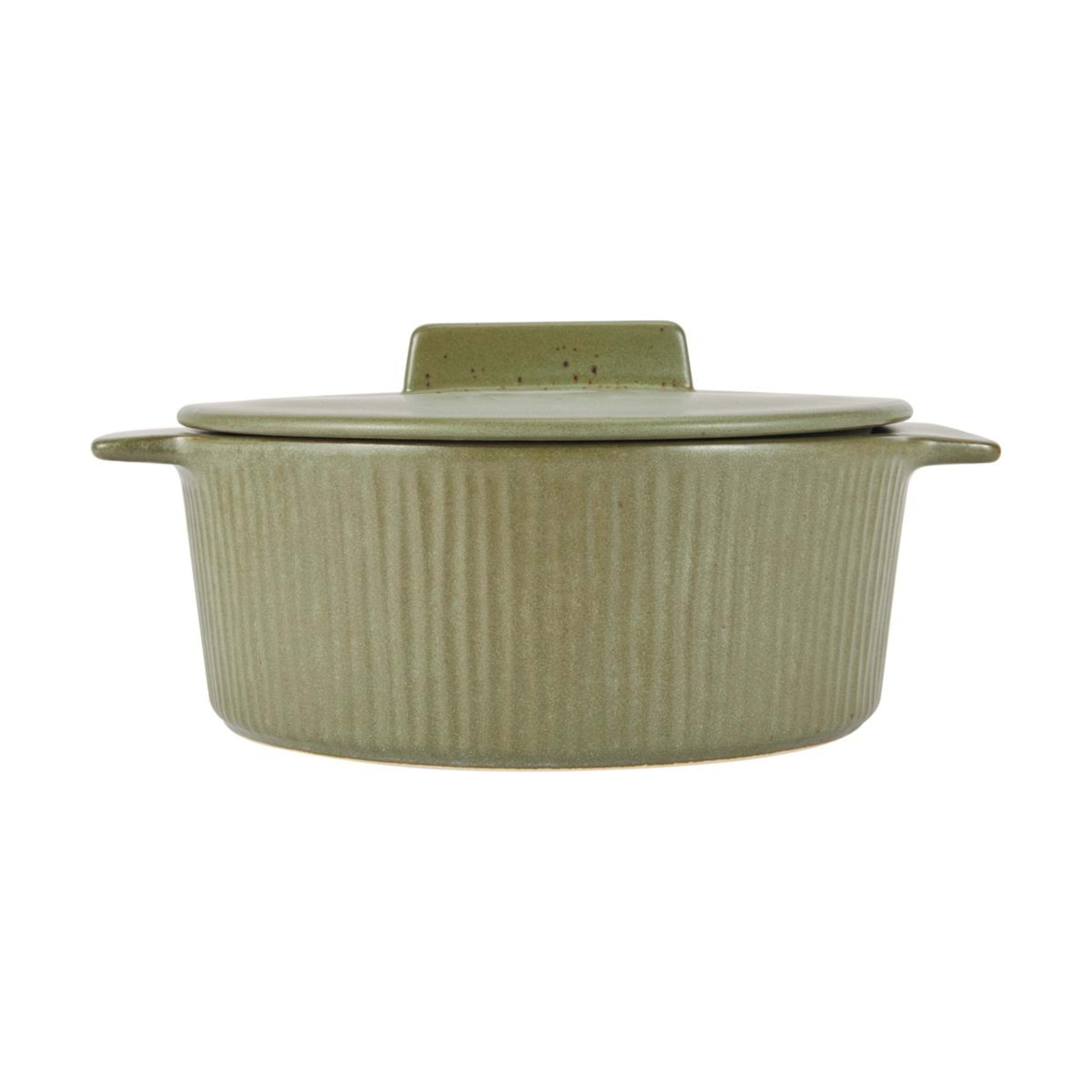 1 Ceramic Casserole - Olive