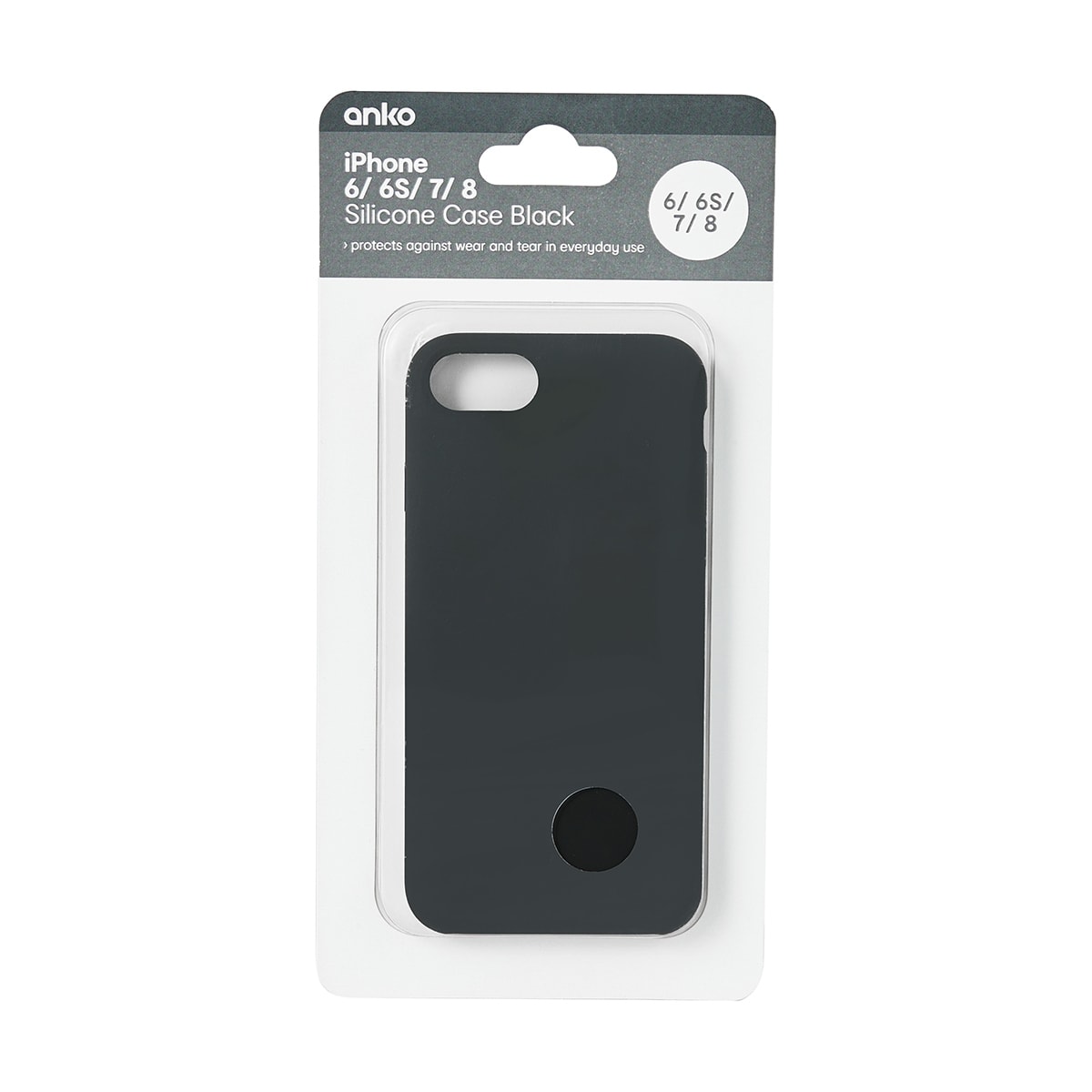 iPhone 6/6S/7/8 Silicone Case Black Kmart
