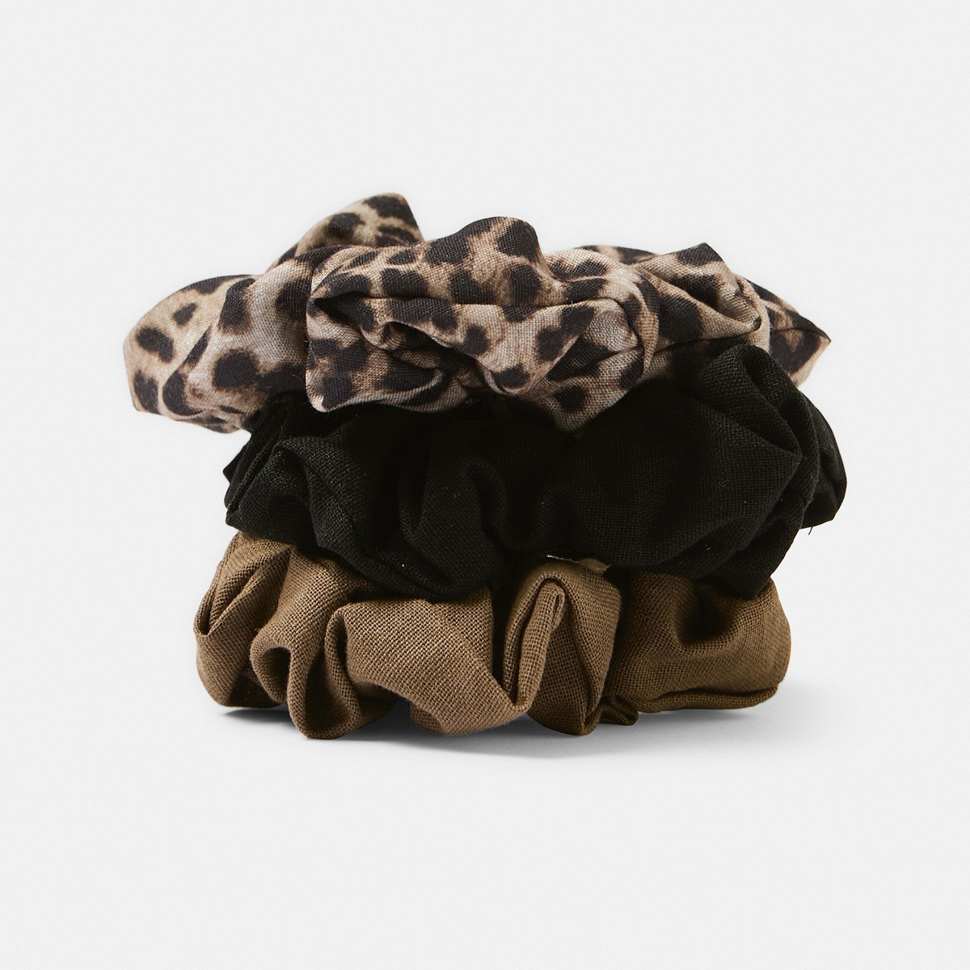 1 3 Pack Linen Look Hair Scrunchies, 1 of 5