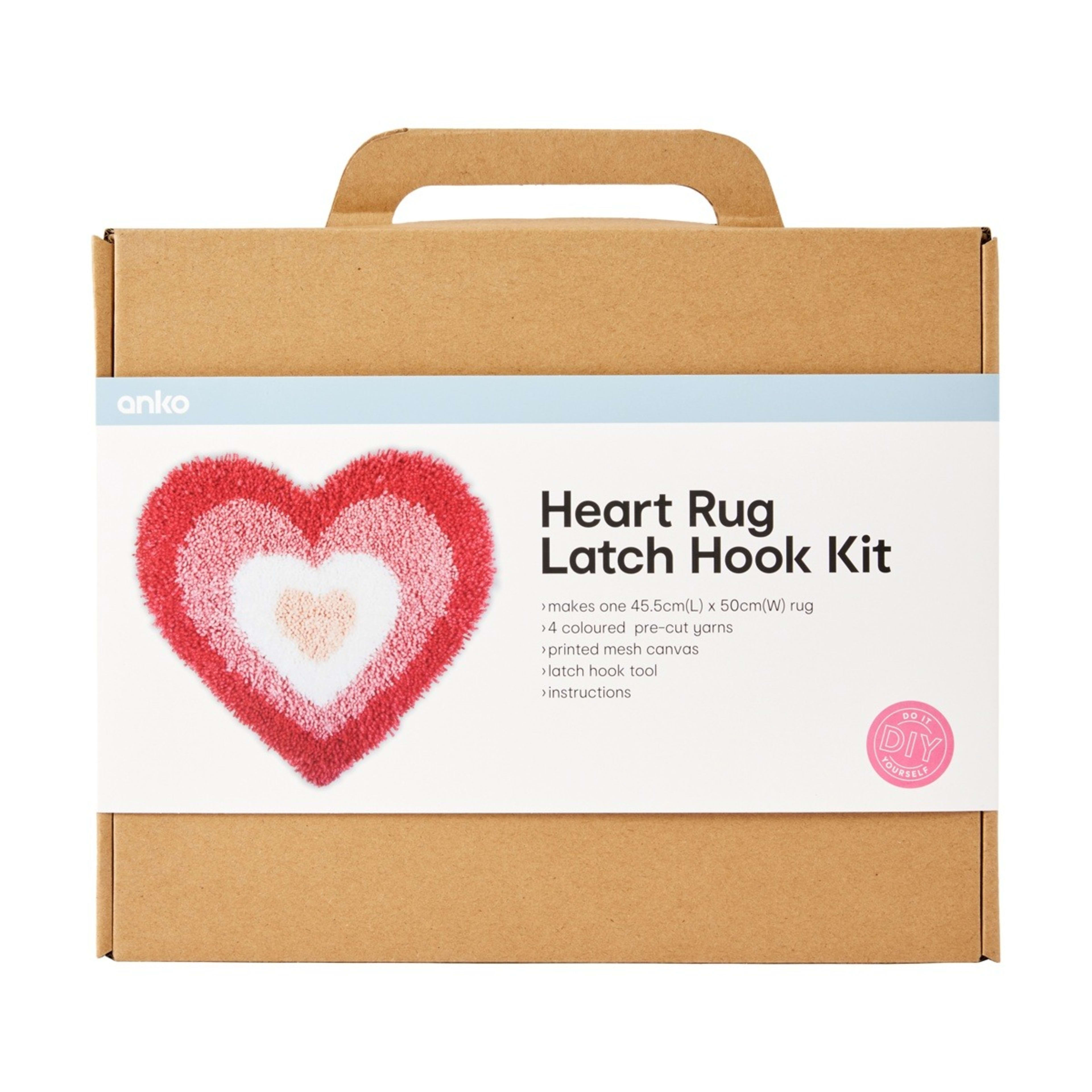 1 Heart Rug Latch Hook Kit