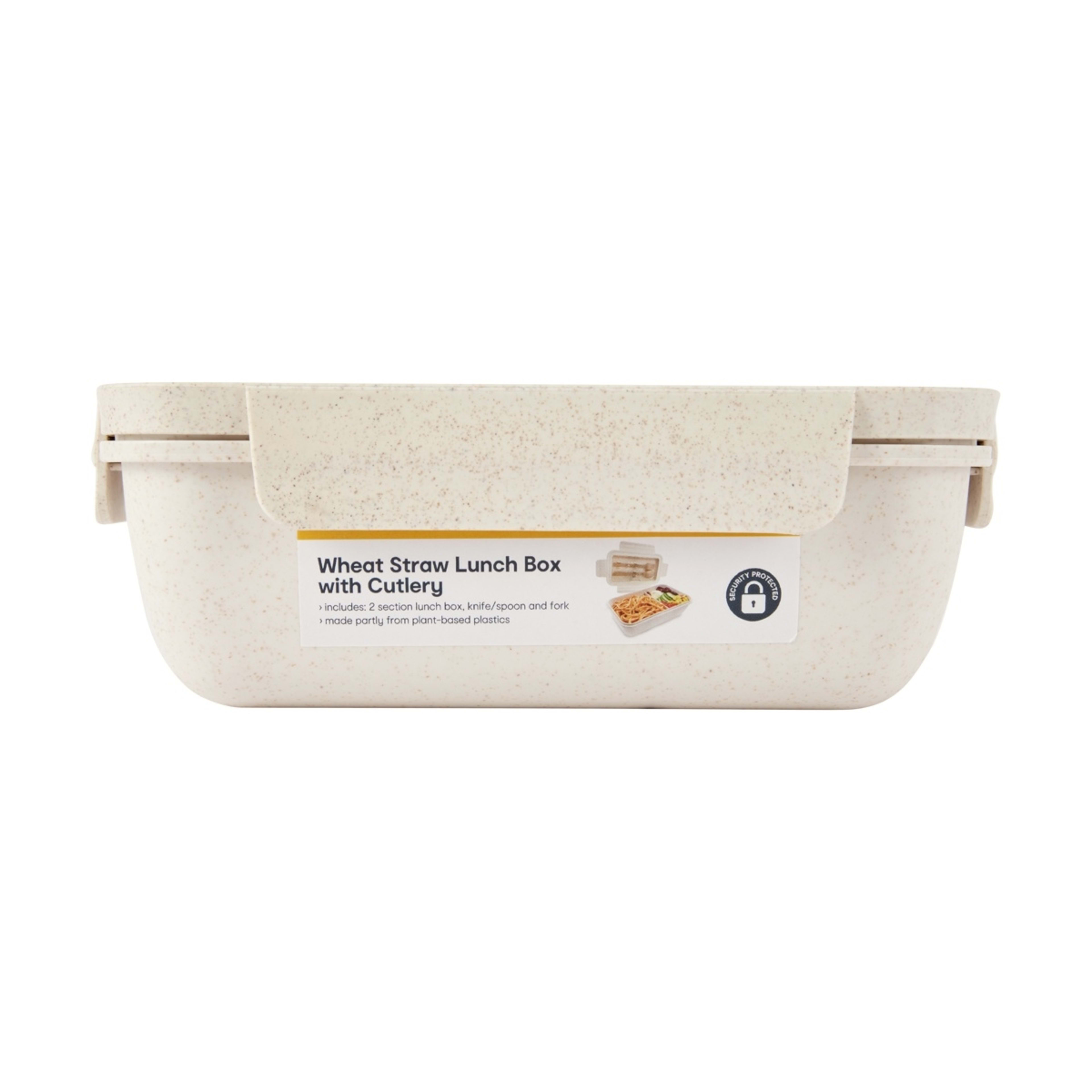 5 Oatmeal Wheat Straw Lunch Box with Cutlery, 5 of 5