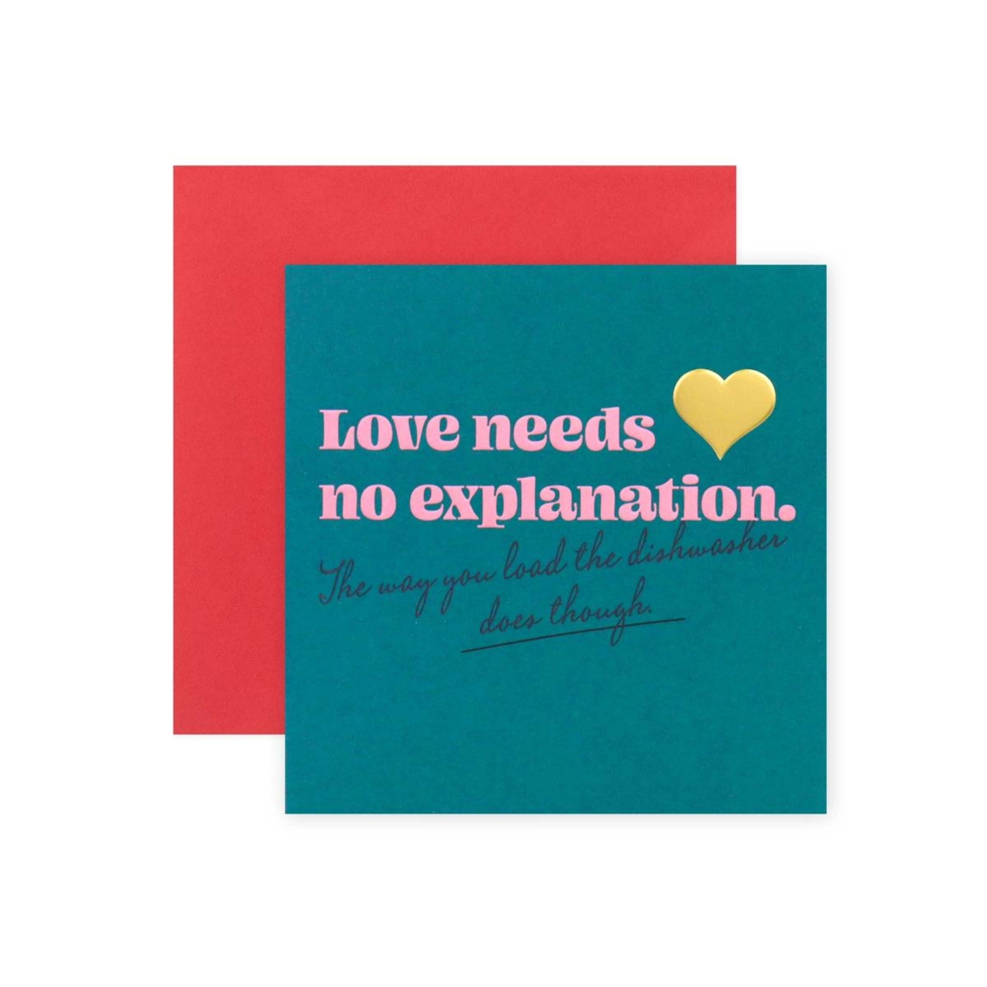1 Hallmark Valentine's Day Card - Love Needs No Explanation, The Way You Load The Dishwasher Does Though