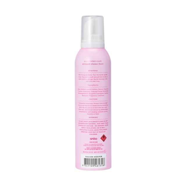 Whip It Up Whipped Shower Foam 240ml Watermelon Crush Scent Kmart