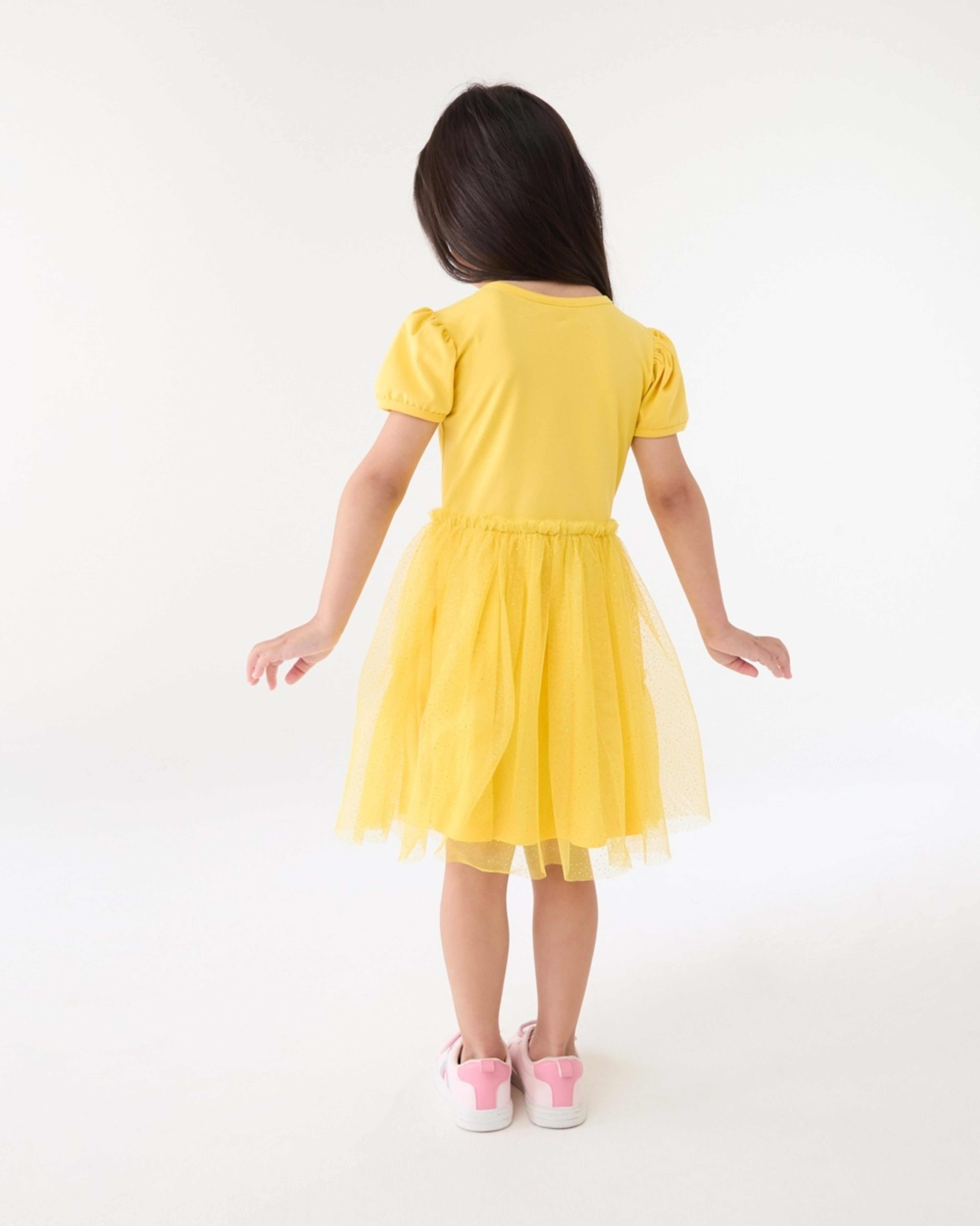 7 Disney Princess Belle License Short Sleeve Tutu Dress BELLE TUTU, 7 of 7