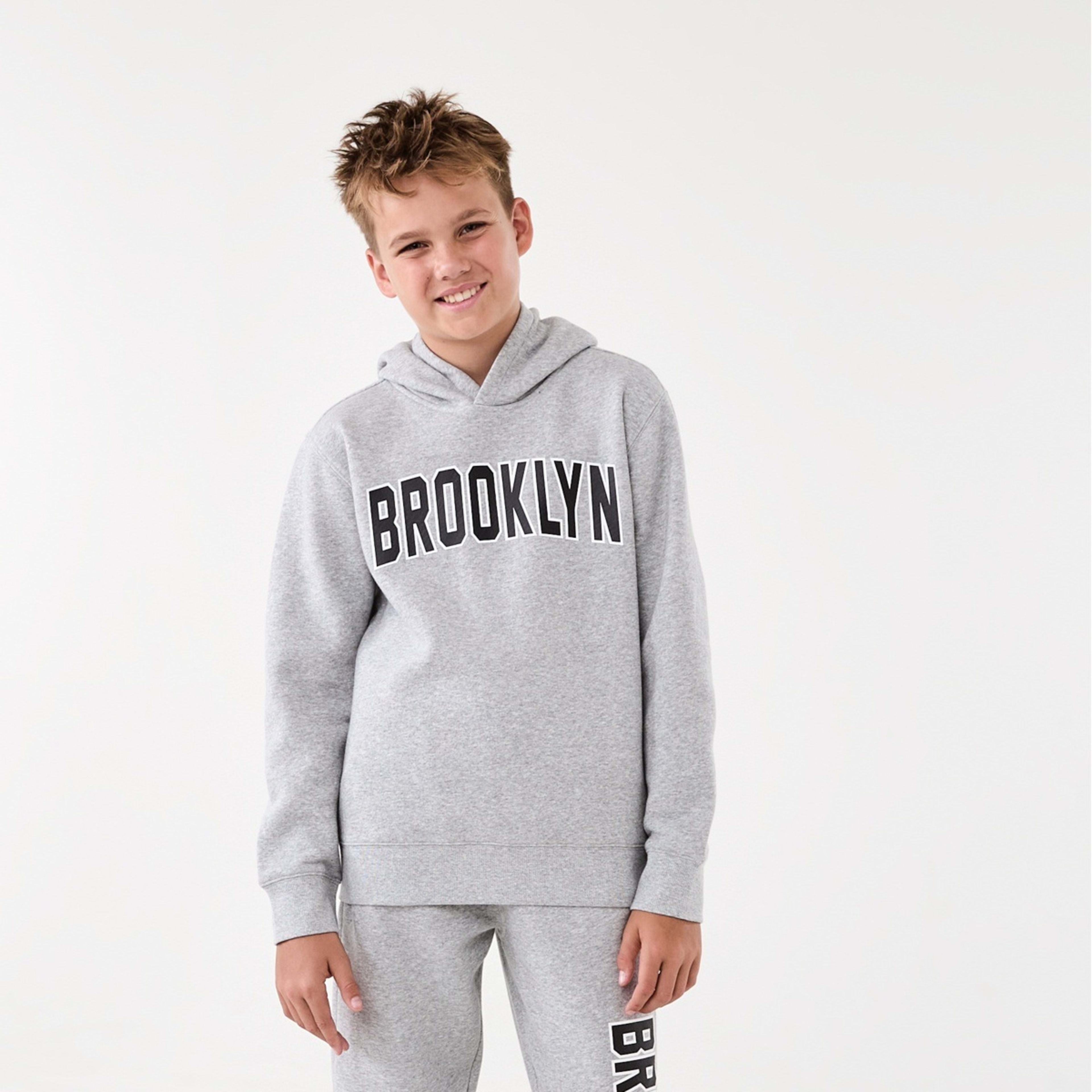 1 Print Hoodie Brooklyn Varsity Grey Marle, 1 of 8