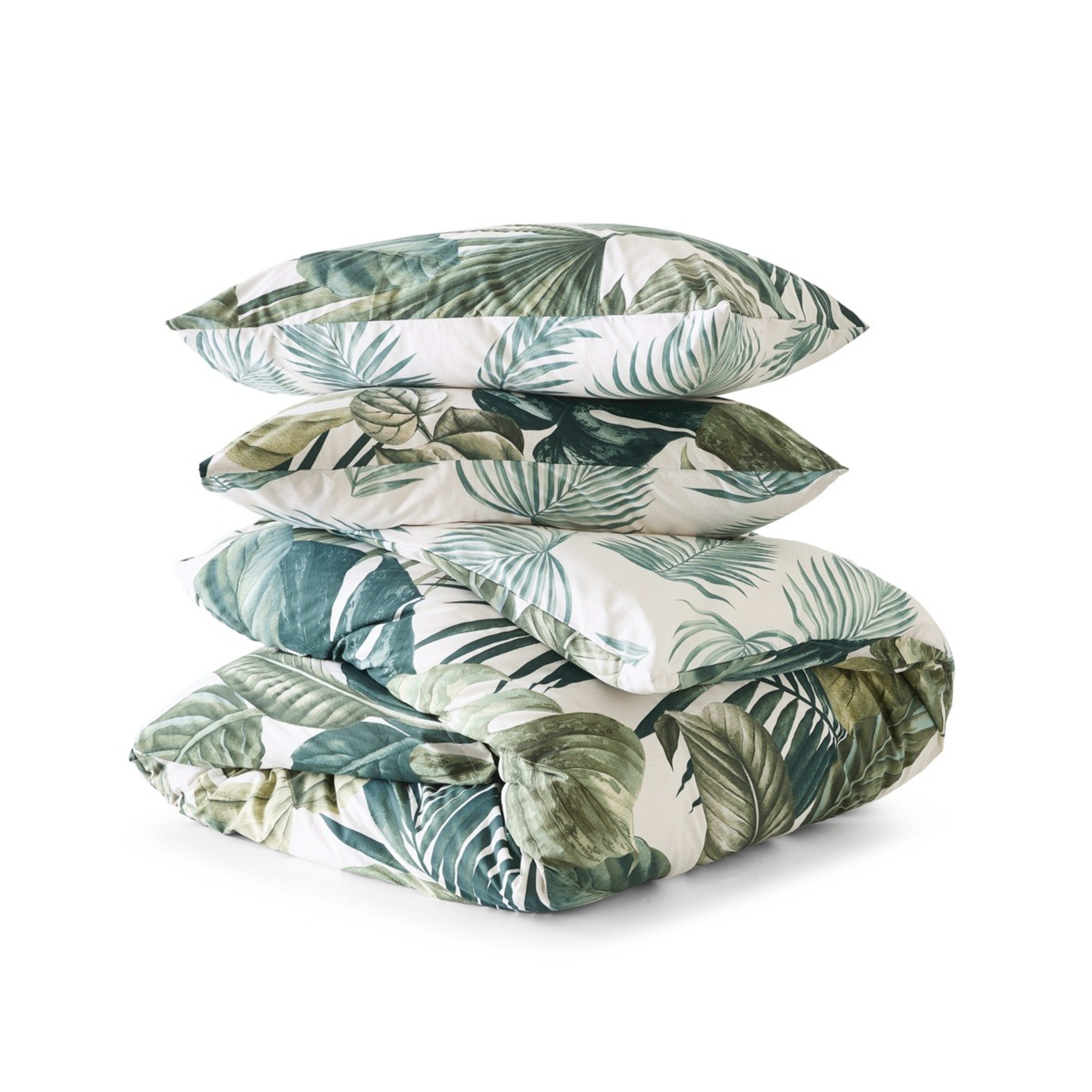 6 Bryony Cotton Rich Reversible Quilt Cover Set - Single Bed, Green, 6 of 7