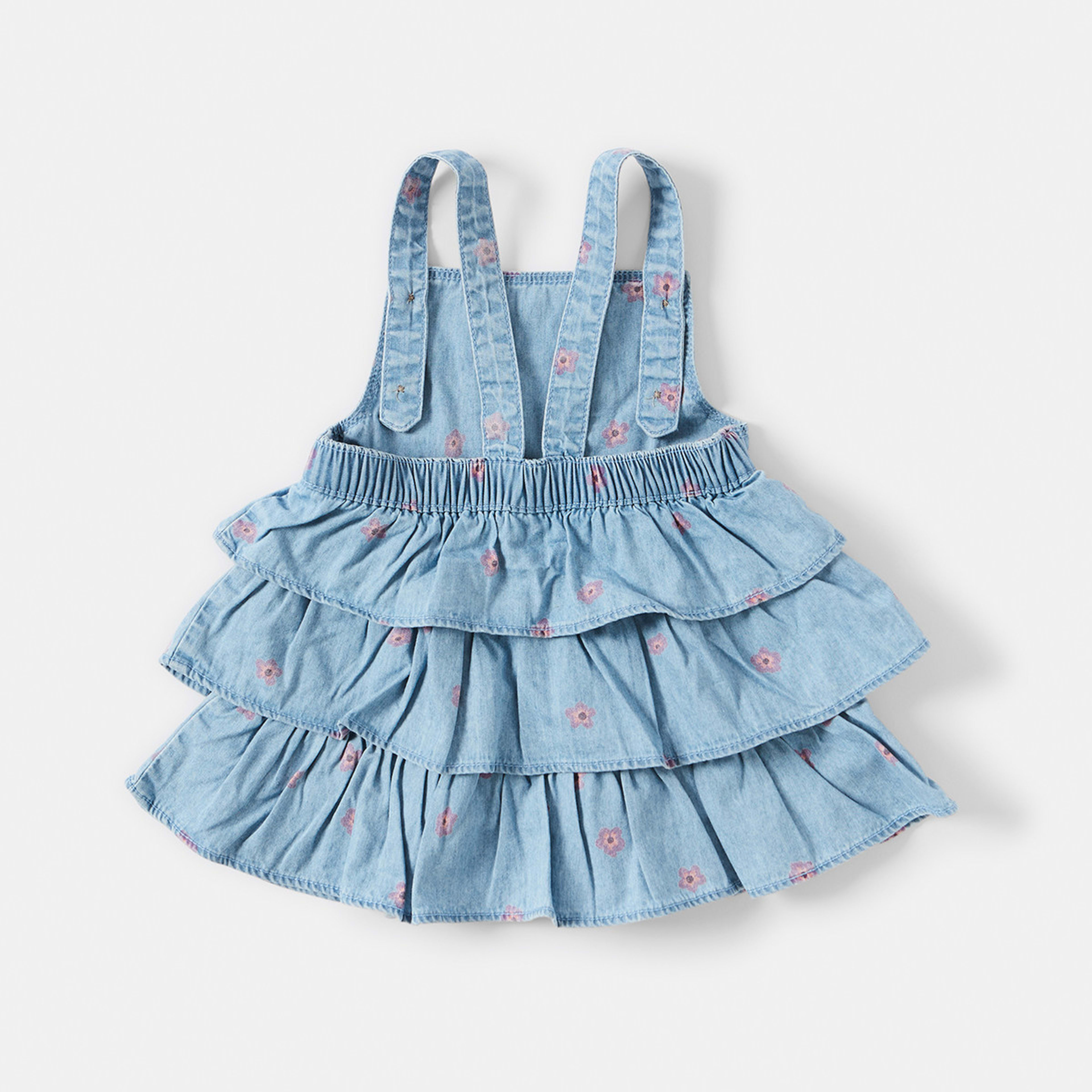 2 Denim Pinafore Dress Microflrl, 2 of 4