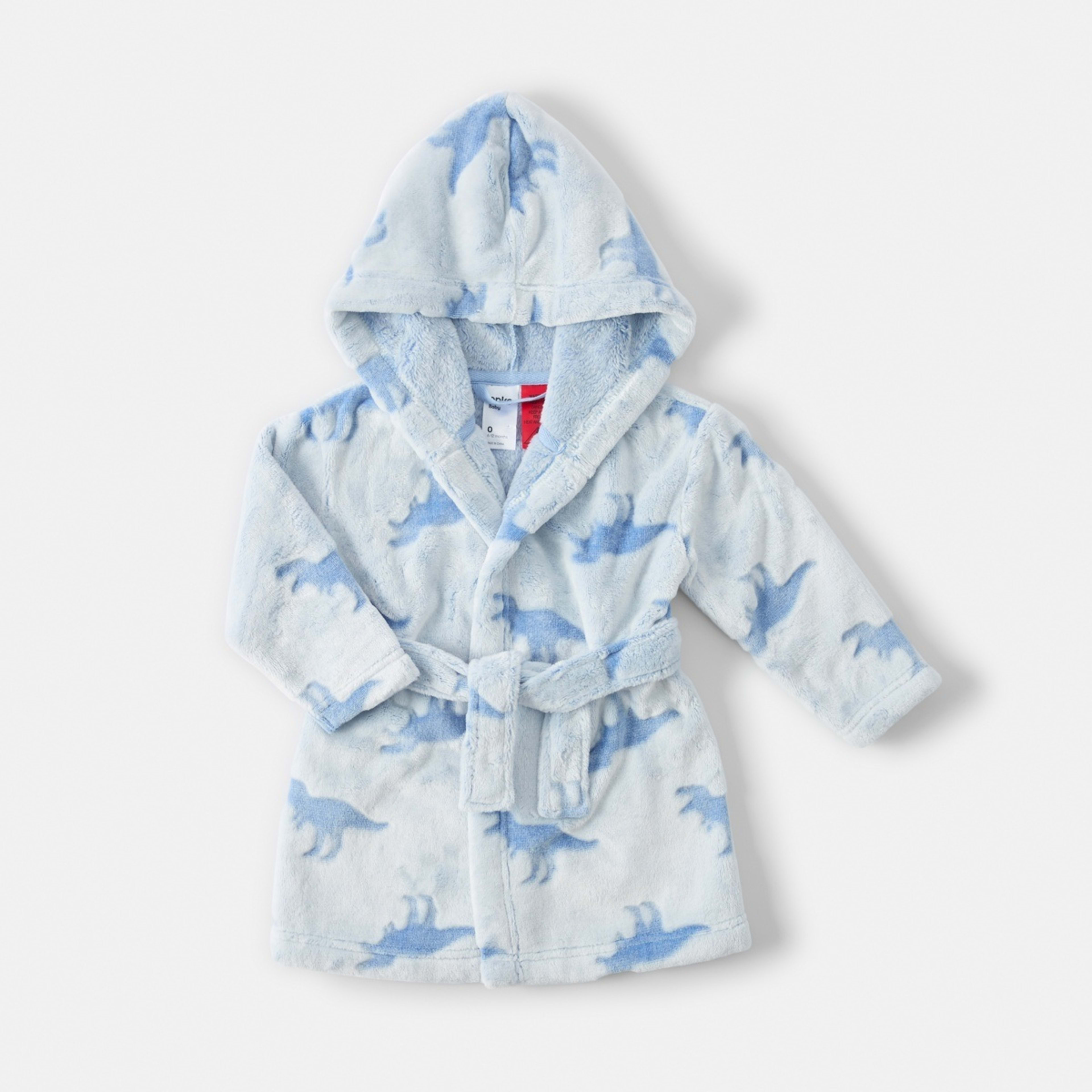 1 Dressing Gown Blue Dinos, 1 of 4