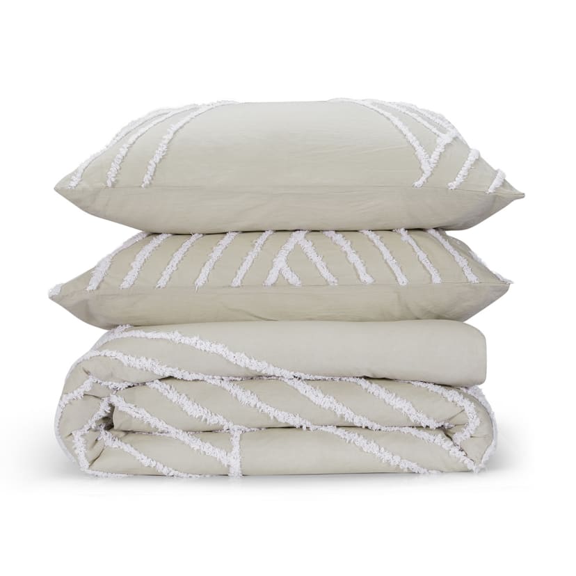 Phoenix Cotton Quilt Cover Set King Bed, Beige Kmart