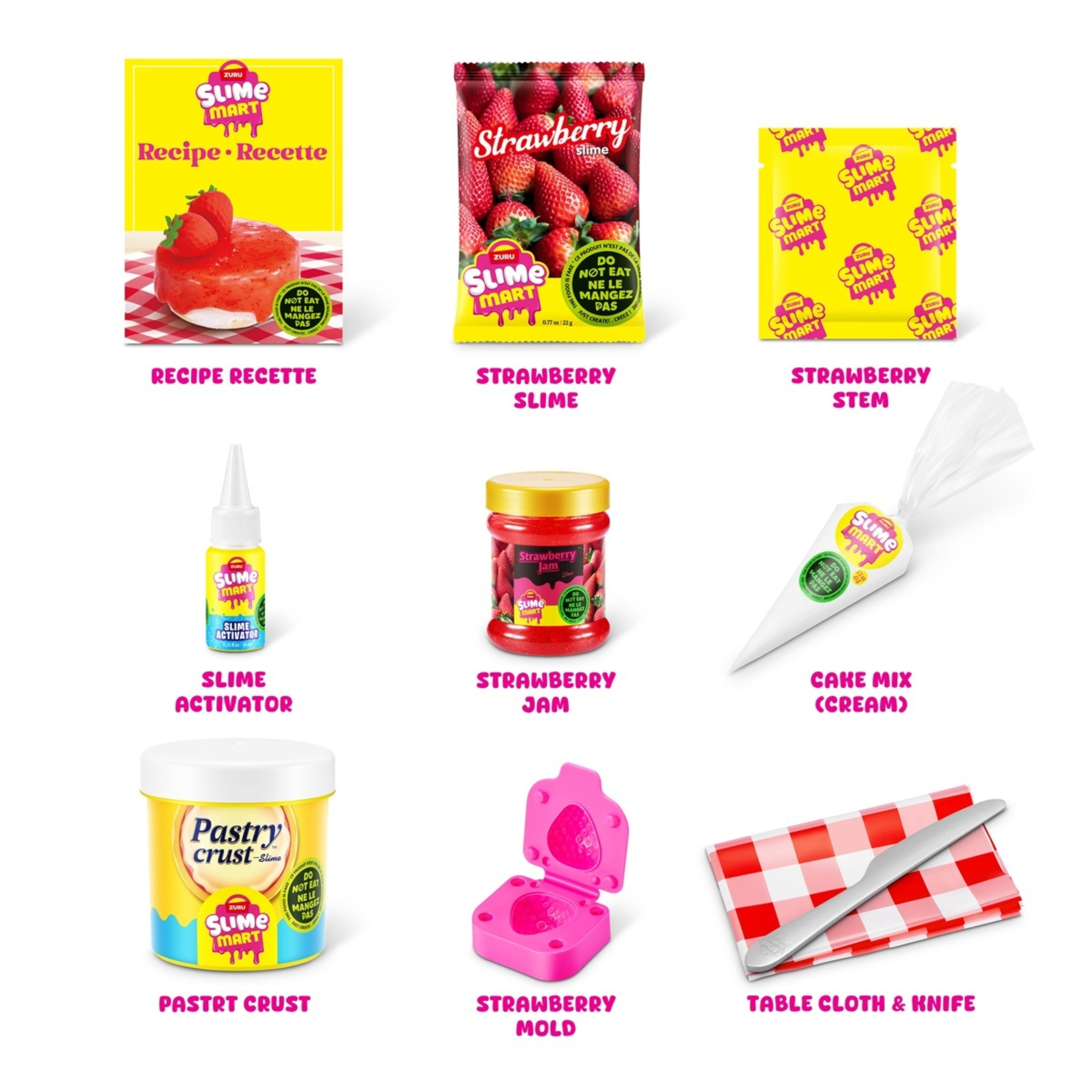 5 12 Piece Zuru Slime Mart Strawberry Cheesecake Playset, 5 of 8