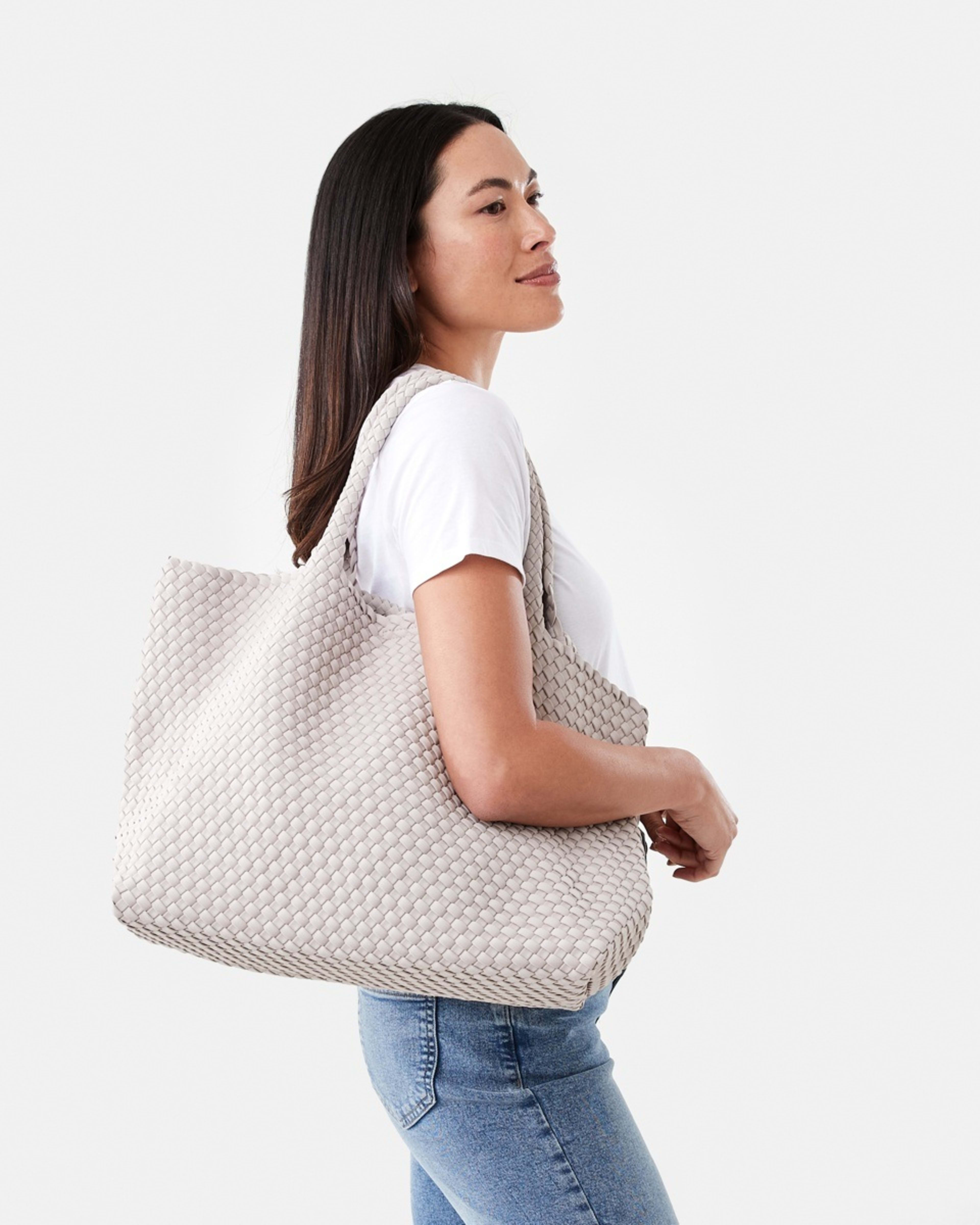5 Weave Tote Bag SMOKEY TAUPE, 5 of 6