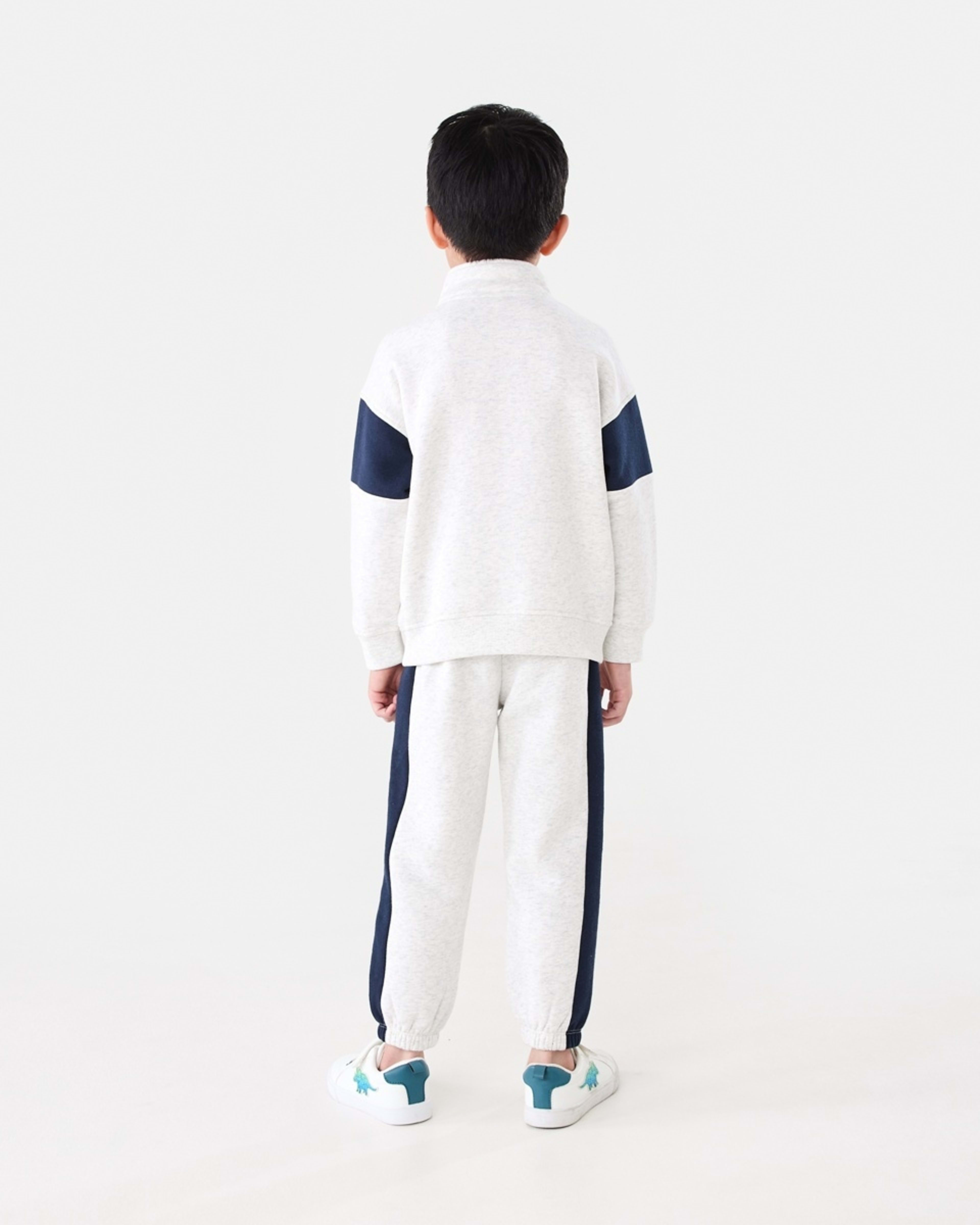 7 Quarter Zip Sweatshirt Wht Marle, 7 of 7
